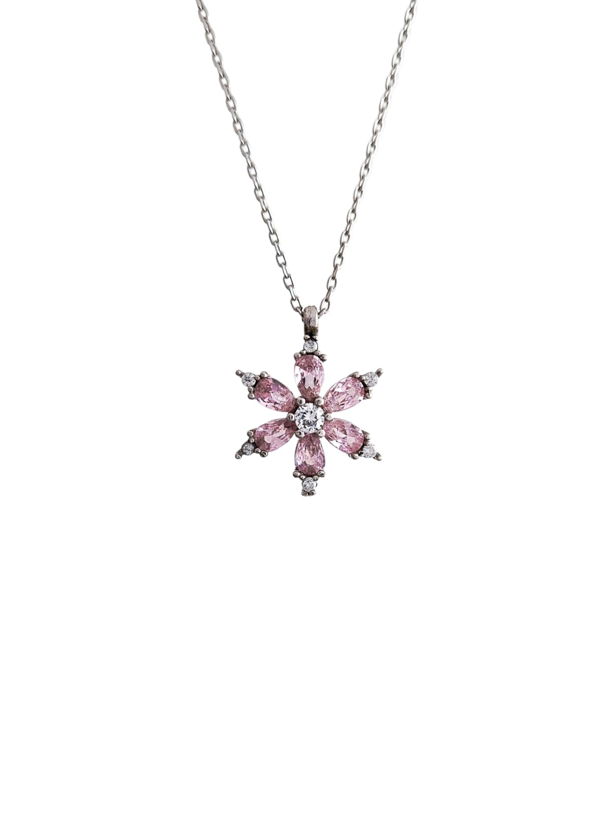 Pembe Lotus Kolye