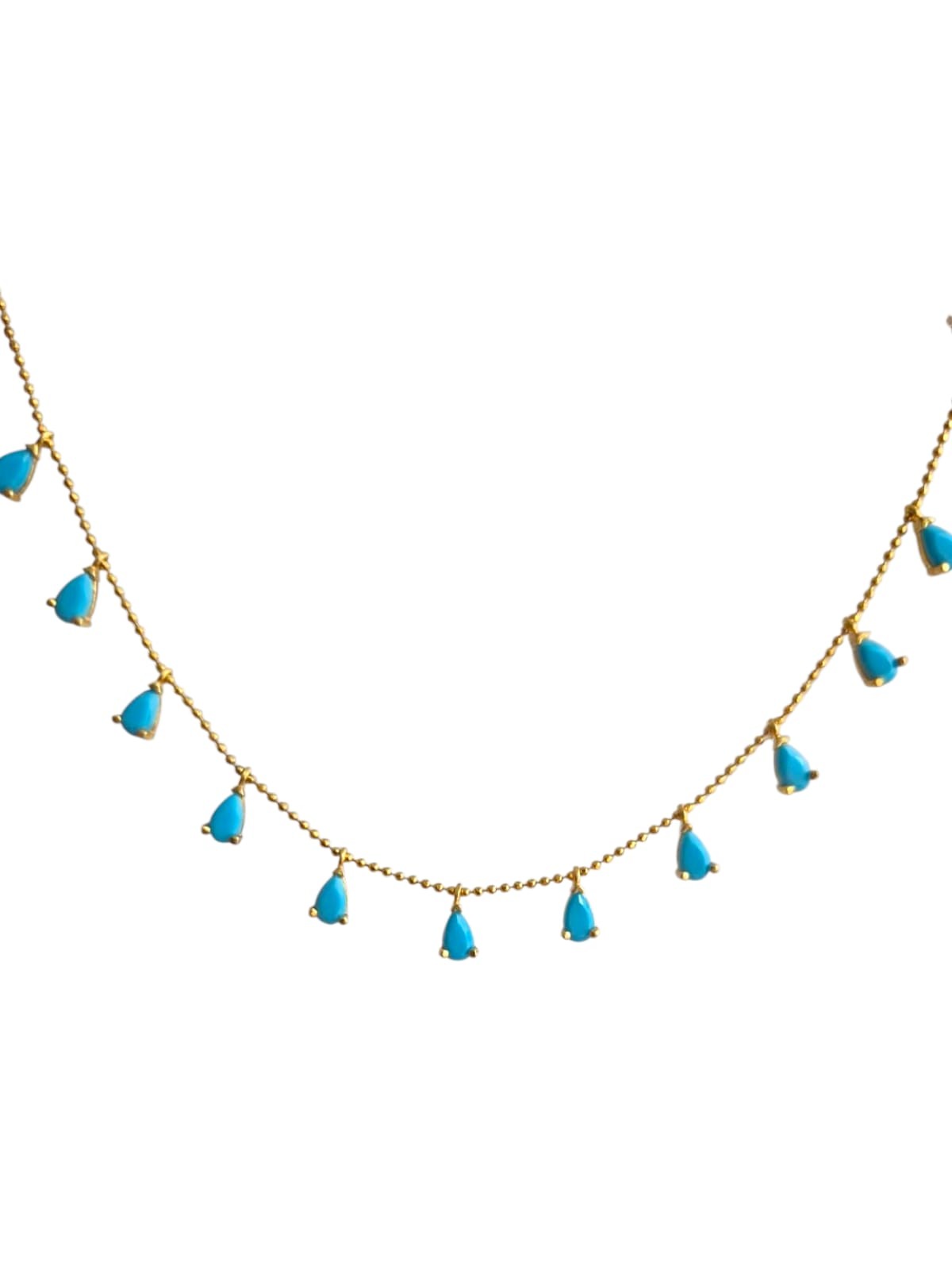 Mavi Sallantı Choker Kolye 
