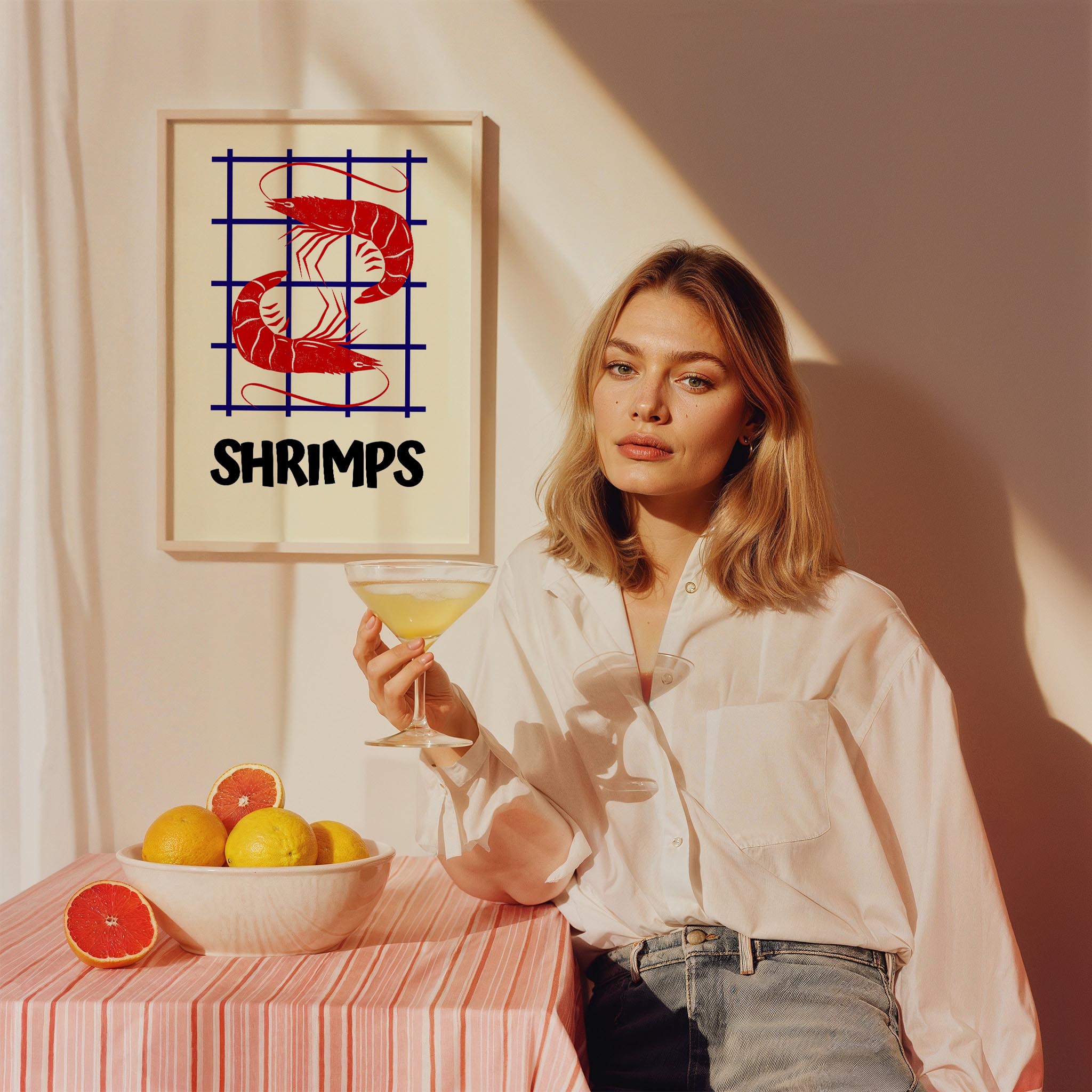 Karidesler Mutfak Duvar Tablosu