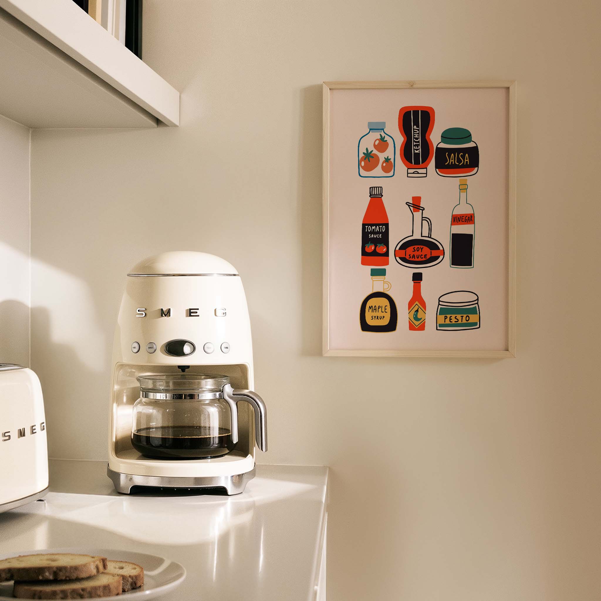 Akdeniz Sosları Mutfak Duvar Tablosu