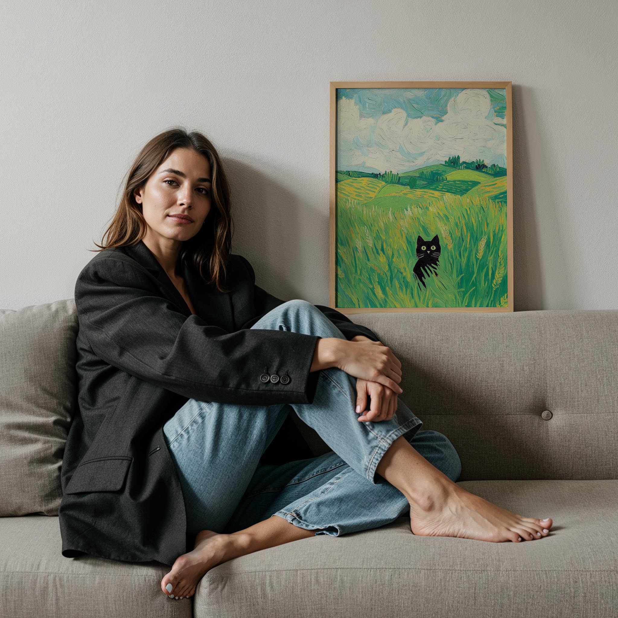 Kedi Portre XVII - Doğada Kara Kedi