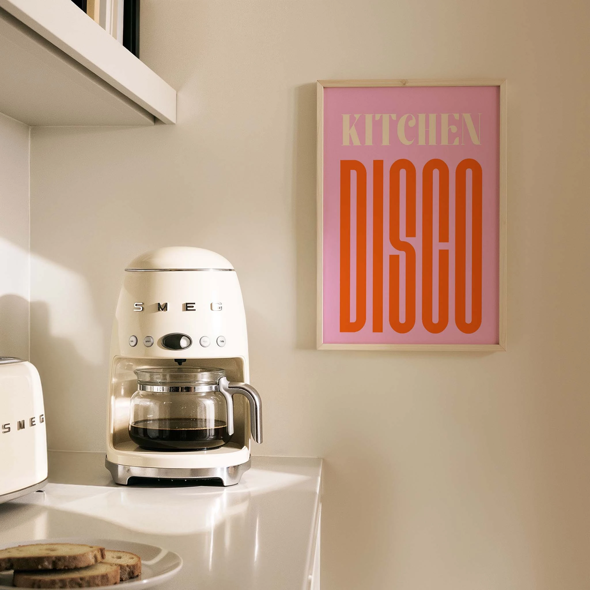 Kitchen Disco Tipografi Mutfak Duvar Tablosu