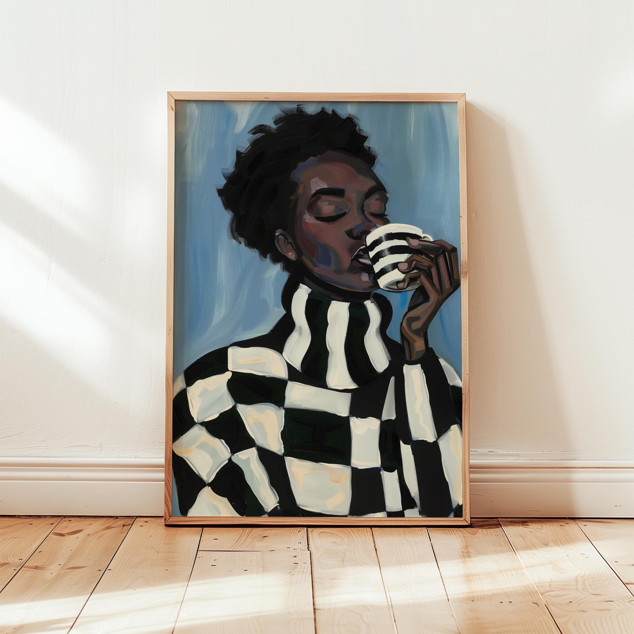 Kadın Portre XXXI - Geometrik Afro