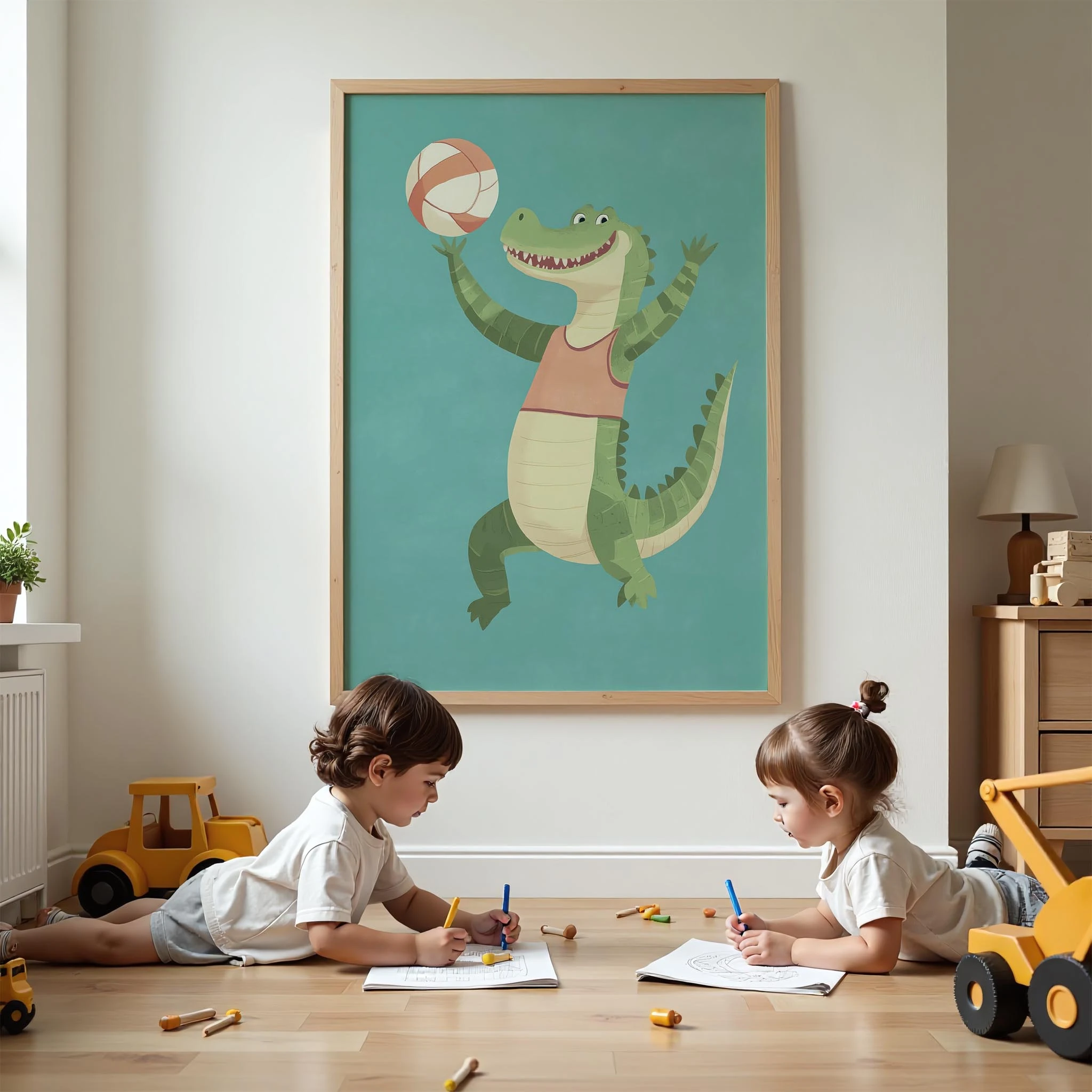 Voleybolcu Timsah - Mavi Fon