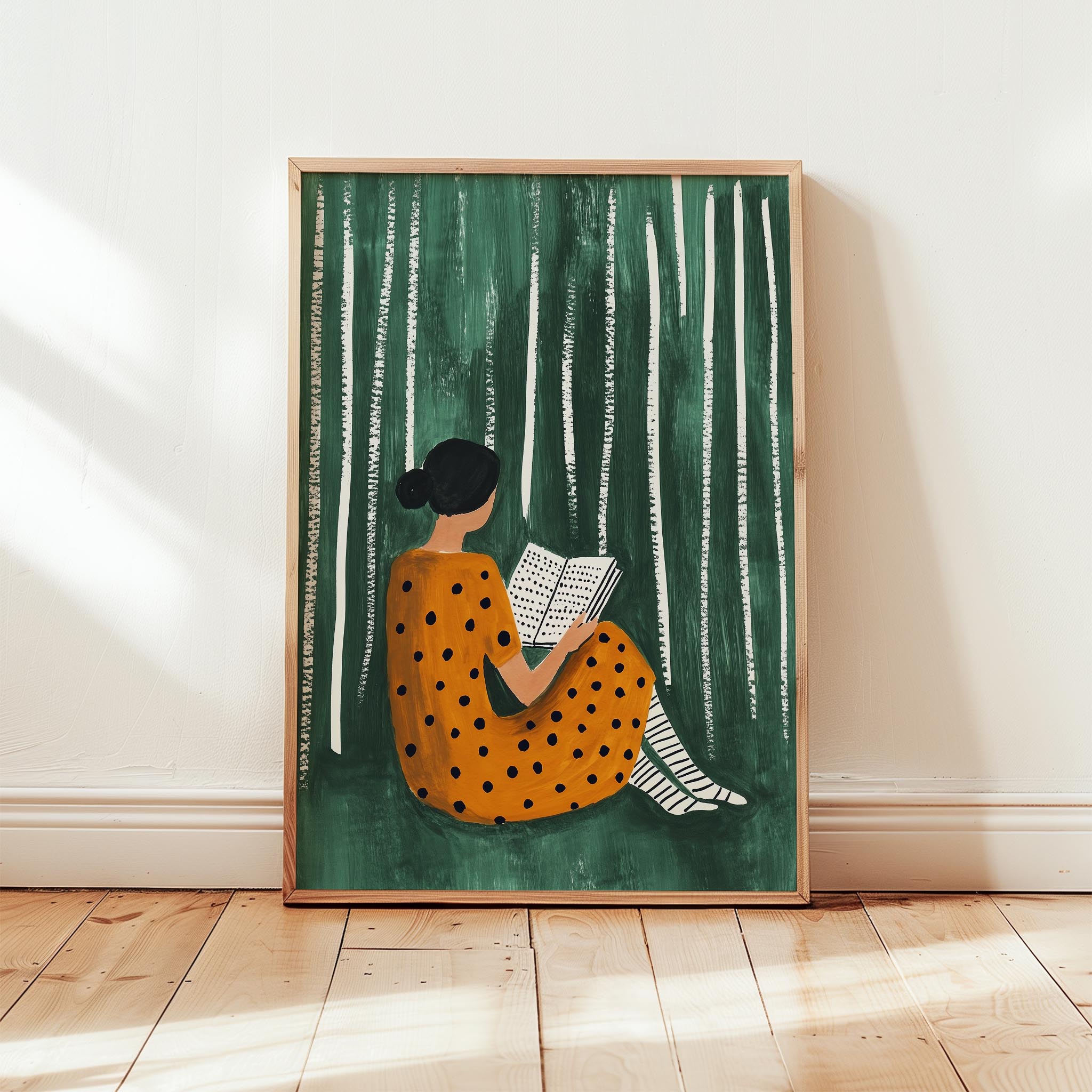 Kadın Portre XXX - Kitap Okuyan Zümrüt