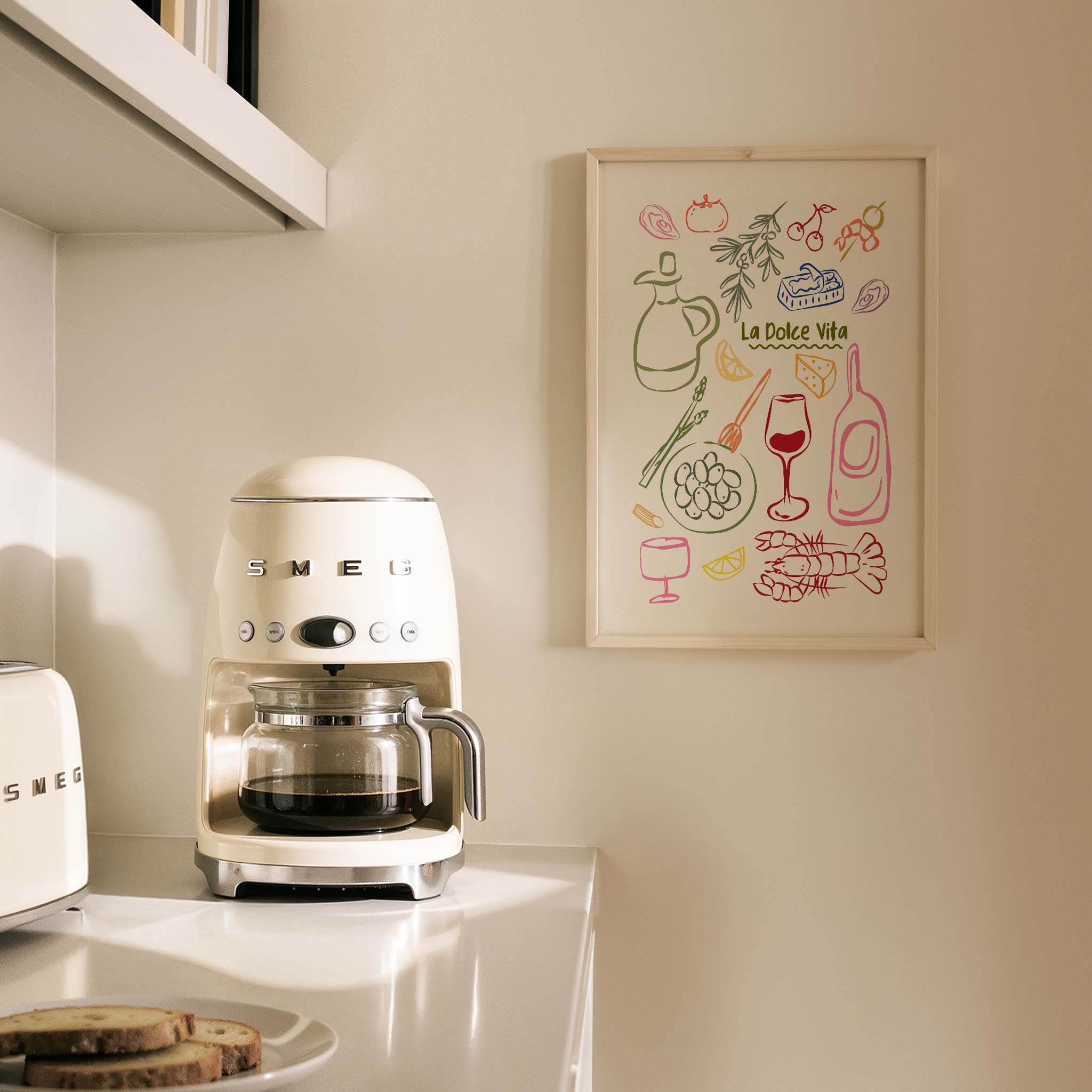 La Dolce Vita Akdeniz İtalya Koleksiyonu Mutfak Duvar Tablosu