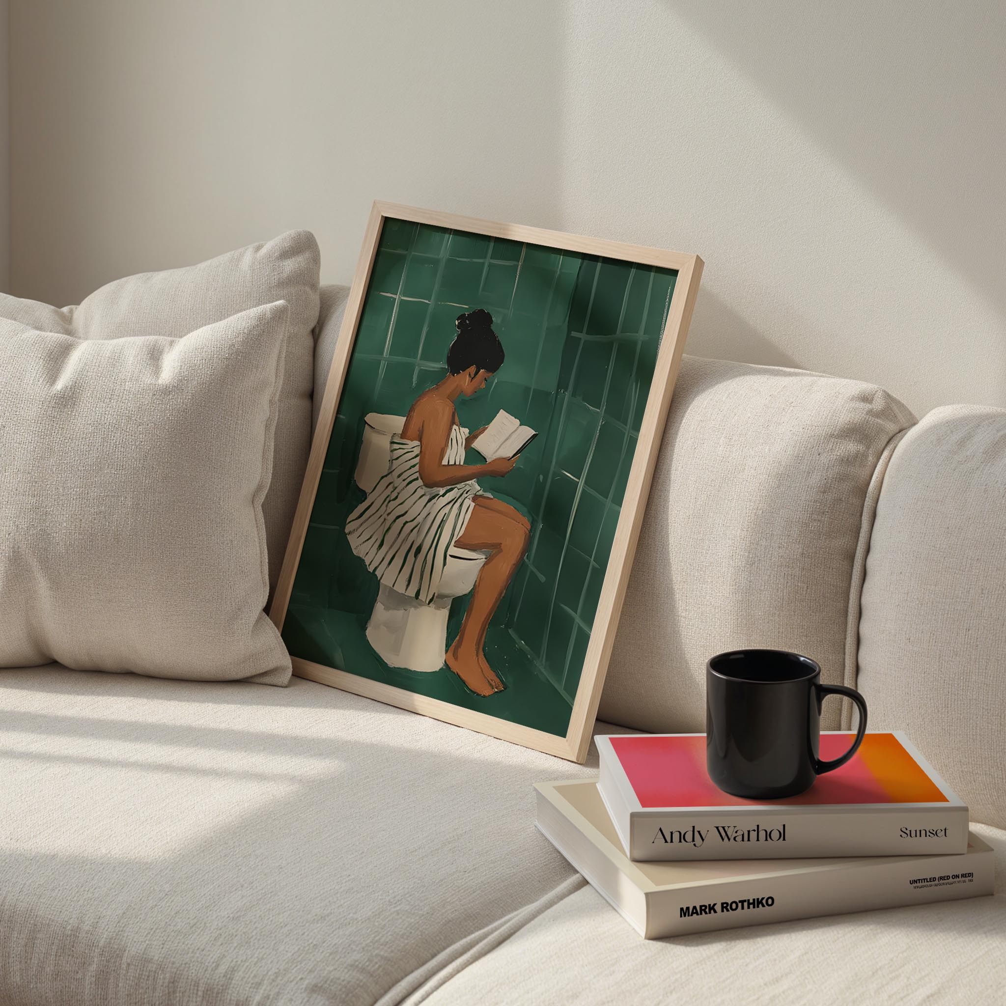 Banyo Okuması I - Yeşil Fayans