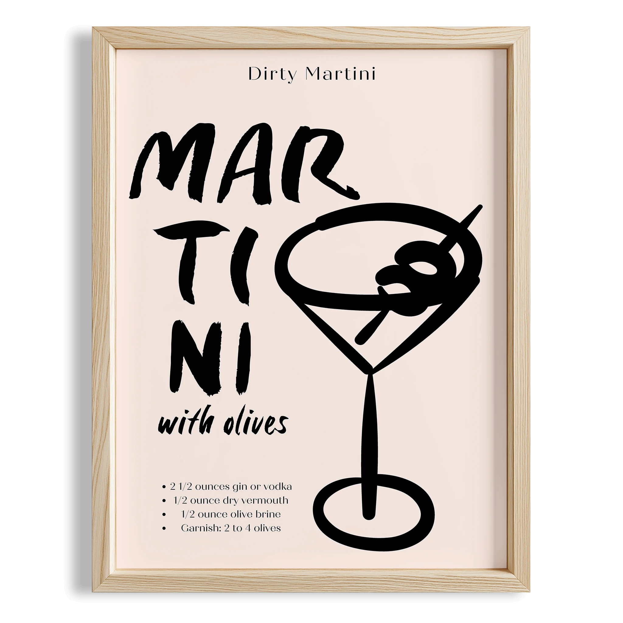 Martini Kokteyller Mutfak Duvar Tablosu II