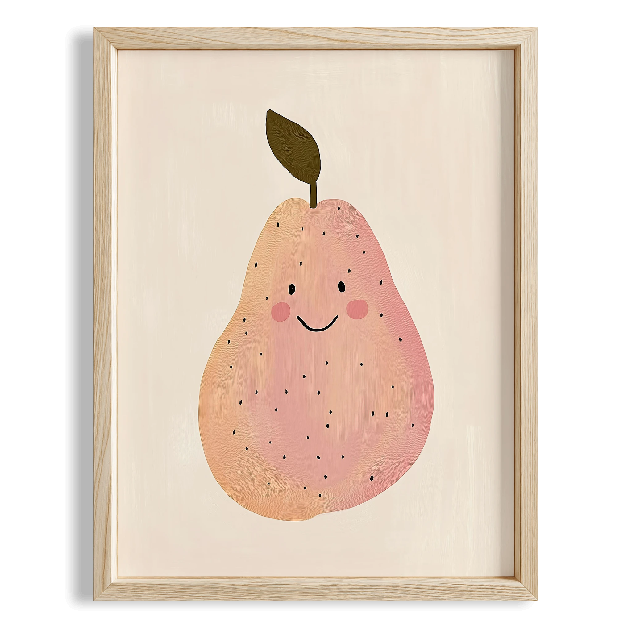 Bohem Pembe Armut Kız Çocuk Odası Ahşap Tablo