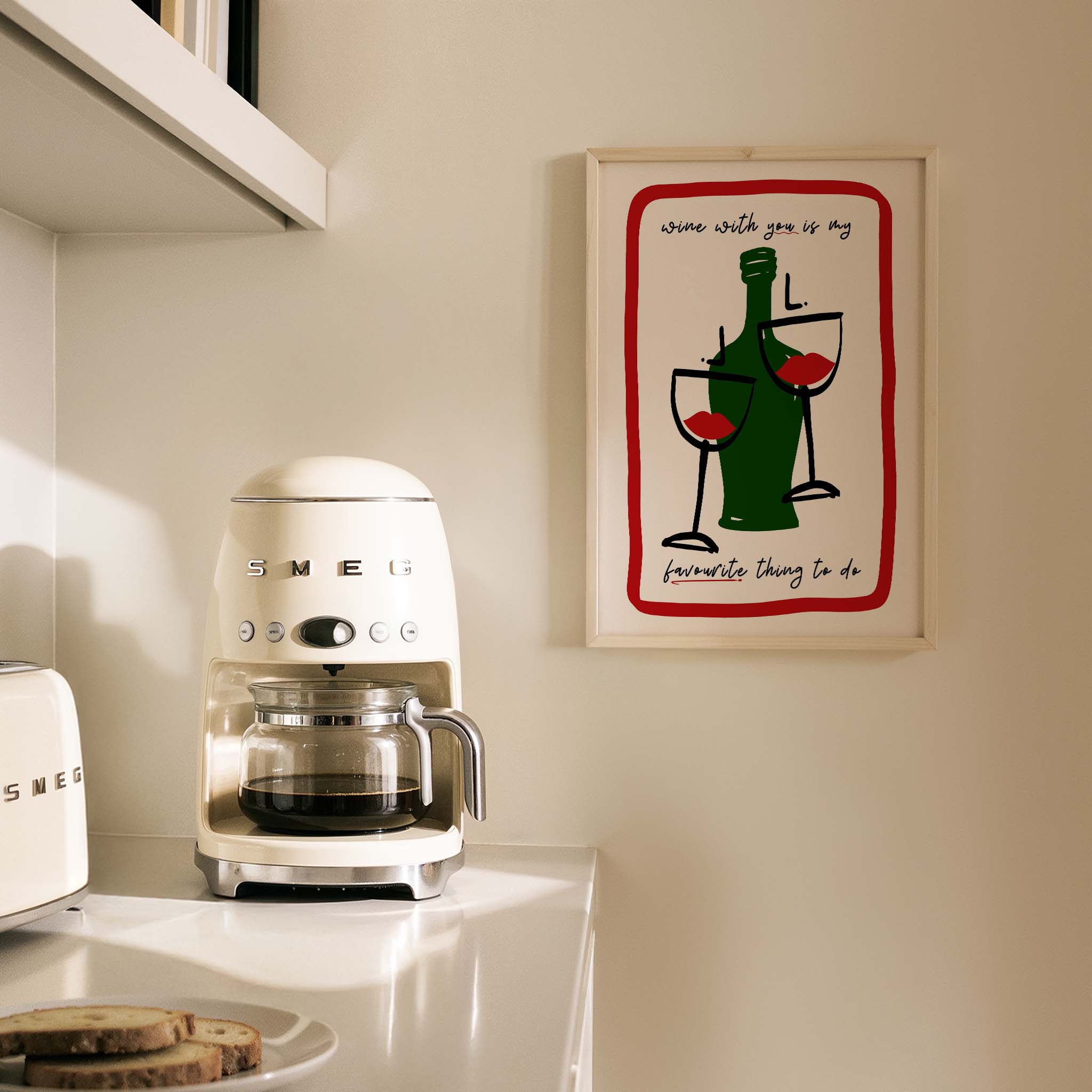 Kadehler ve Şarap Akdeniz Koleksiyonu Mutfak Duvar Tablosu