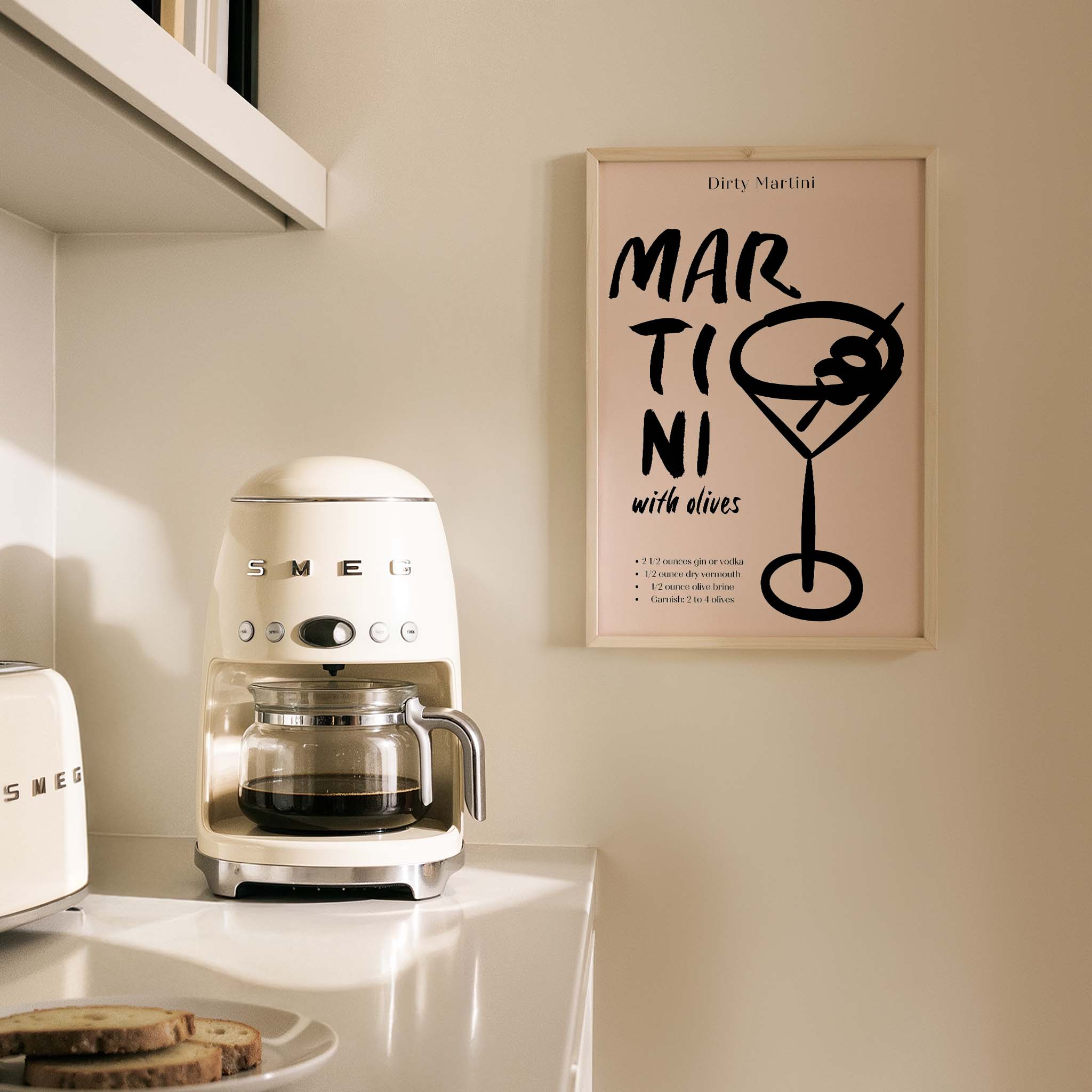 Martini Kokteyller Mutfak Duvar Tablosu II