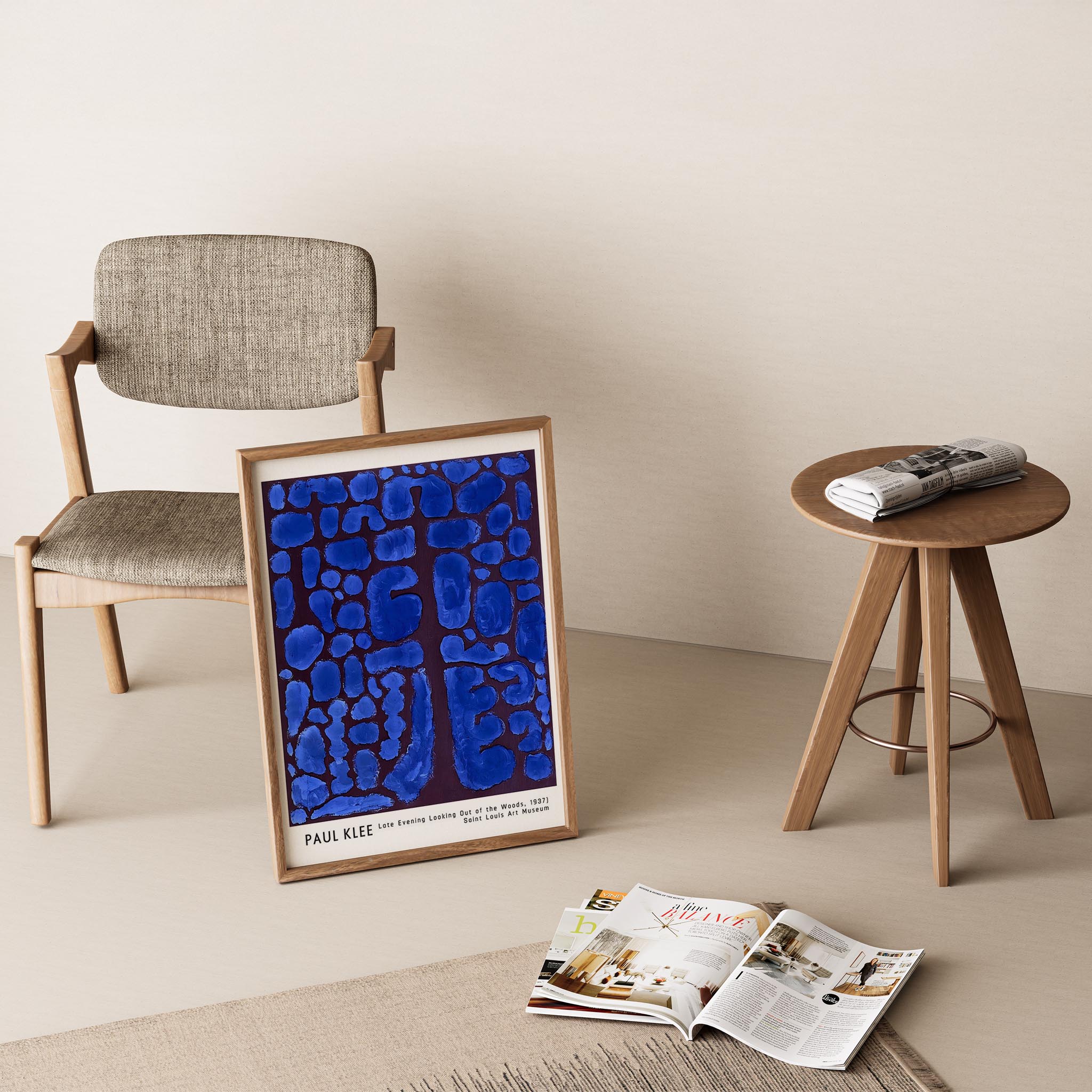 Paul Klee Ormandan Geç Akşam Bakışı 1937 Suluboya I Duvar Tablosu