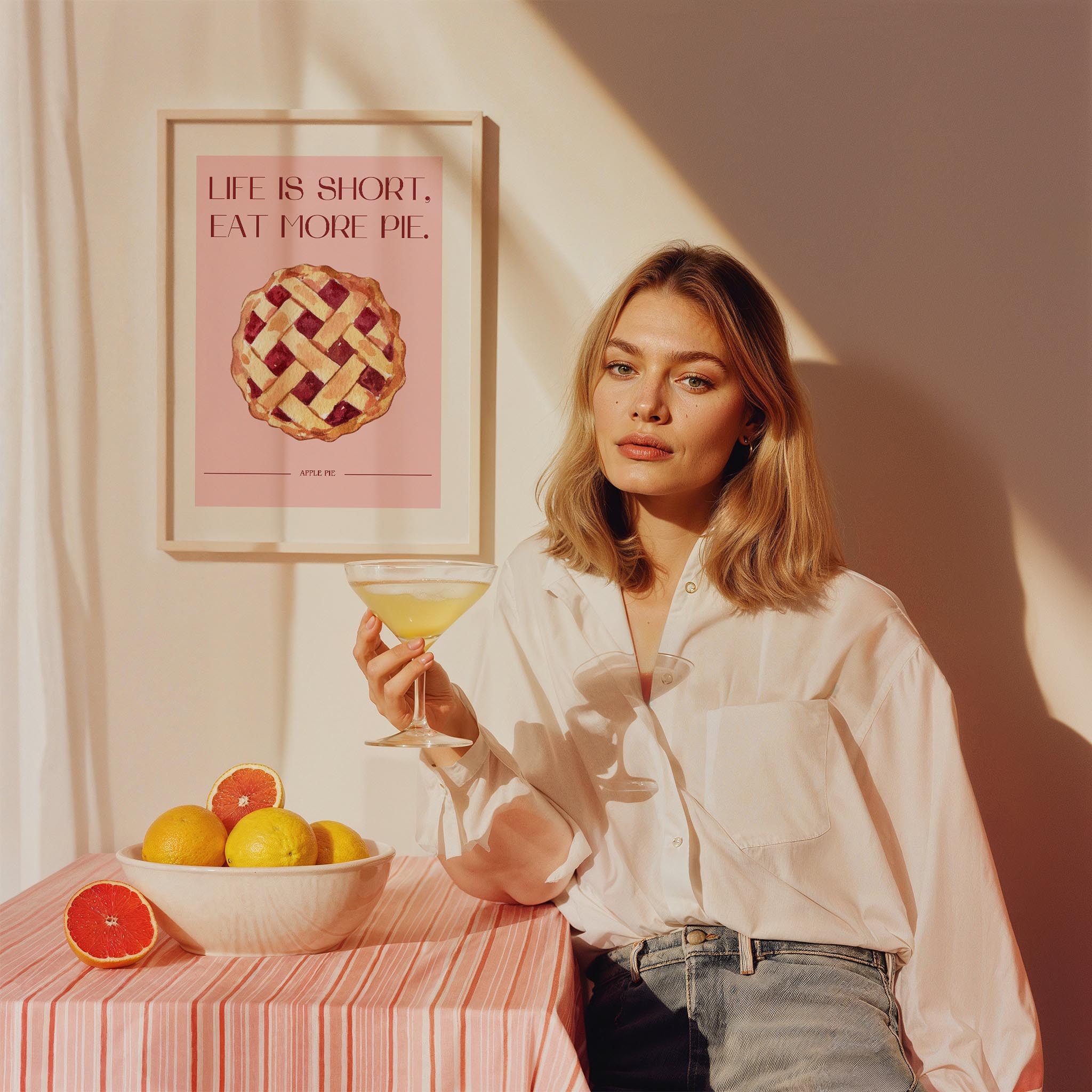 Elmalı Turta Tatlılar Mutfak Duvar Tablosu