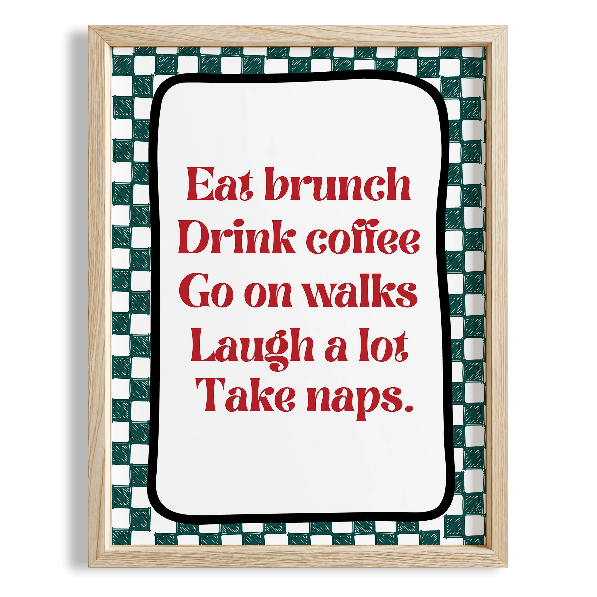 Eat Brunch Tipografi Mutfak Duvar Tablosu