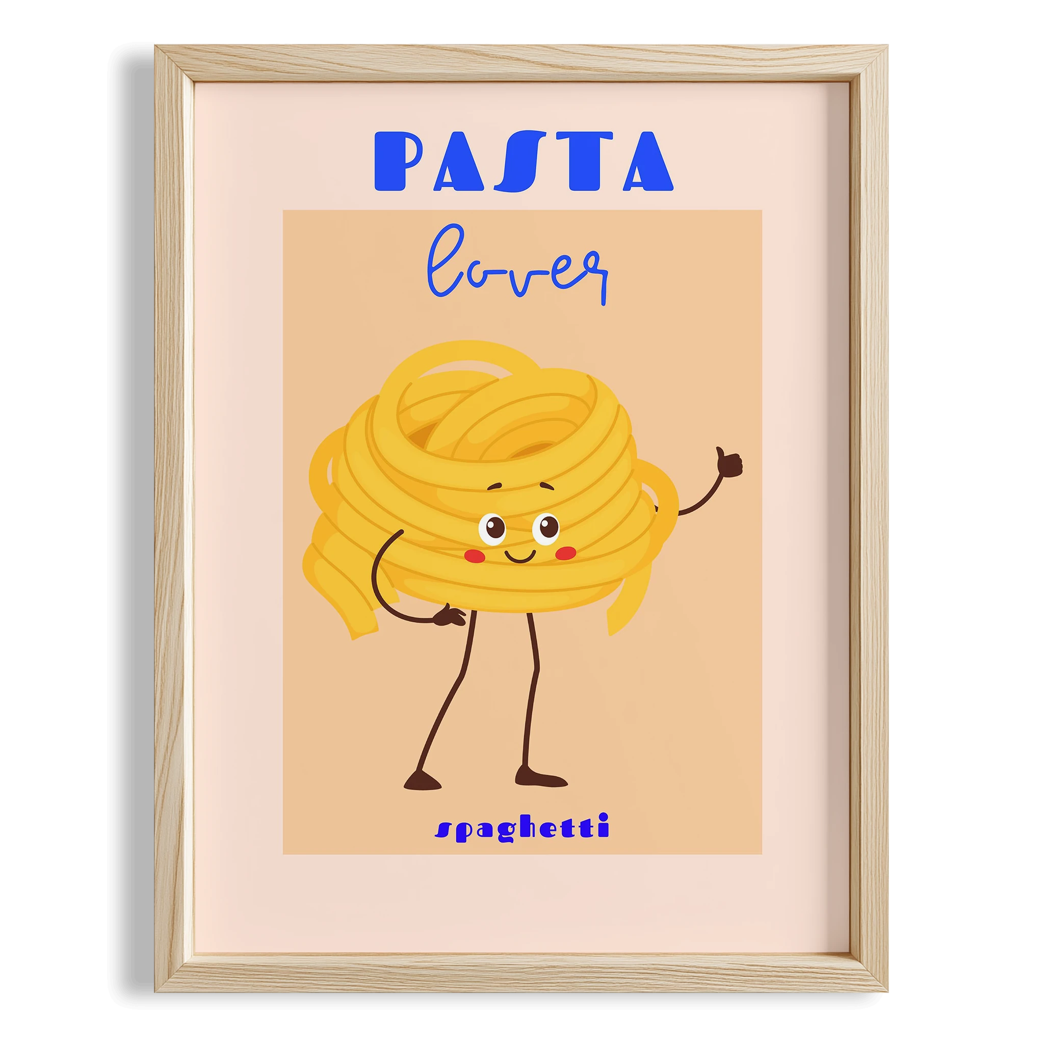 Pasta Lovers Tipografi Mutfak Duvar Tablosu