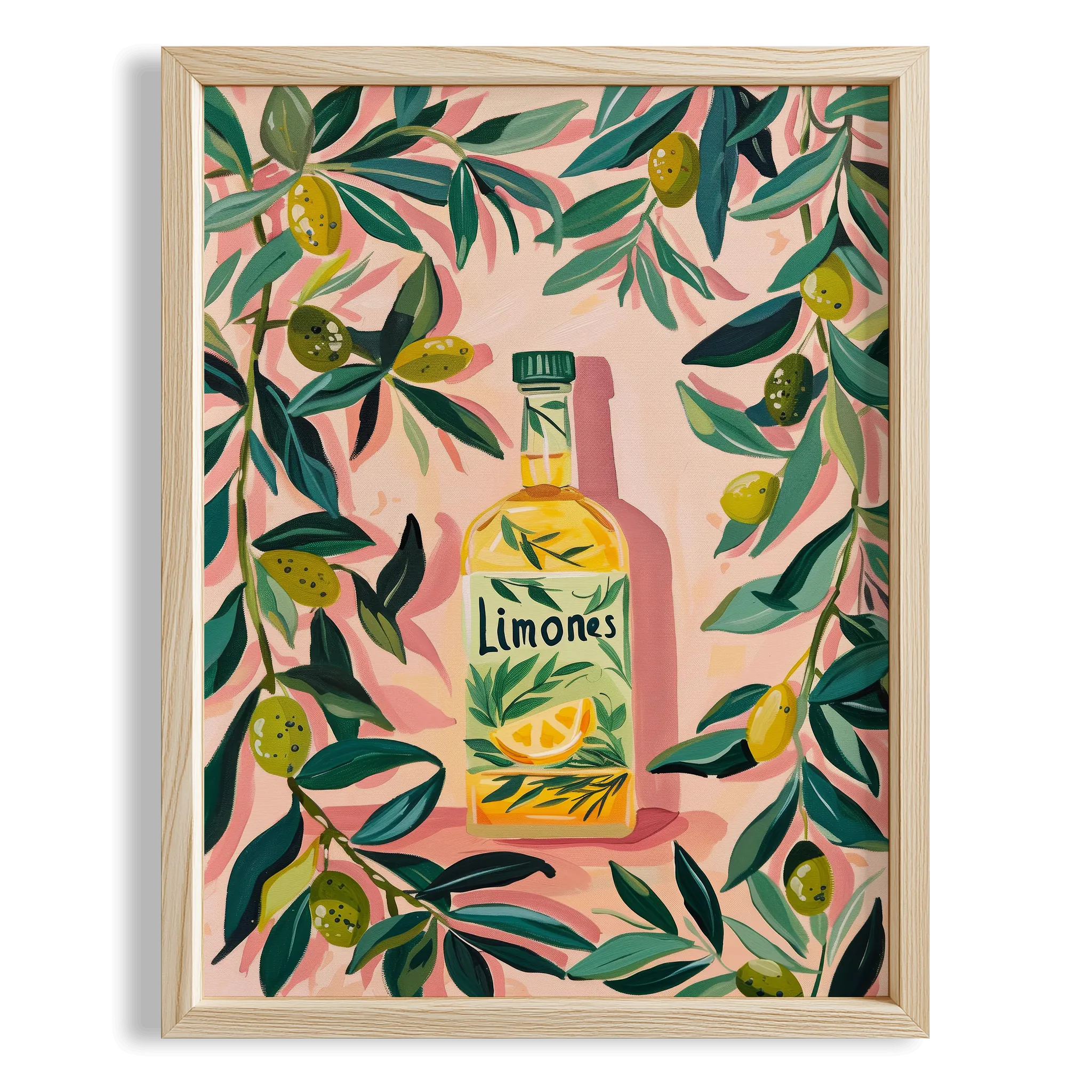 Limoncello Şişesi Akdeniz İtalya Koleksiyonu Mutfak Duvar Tablosu