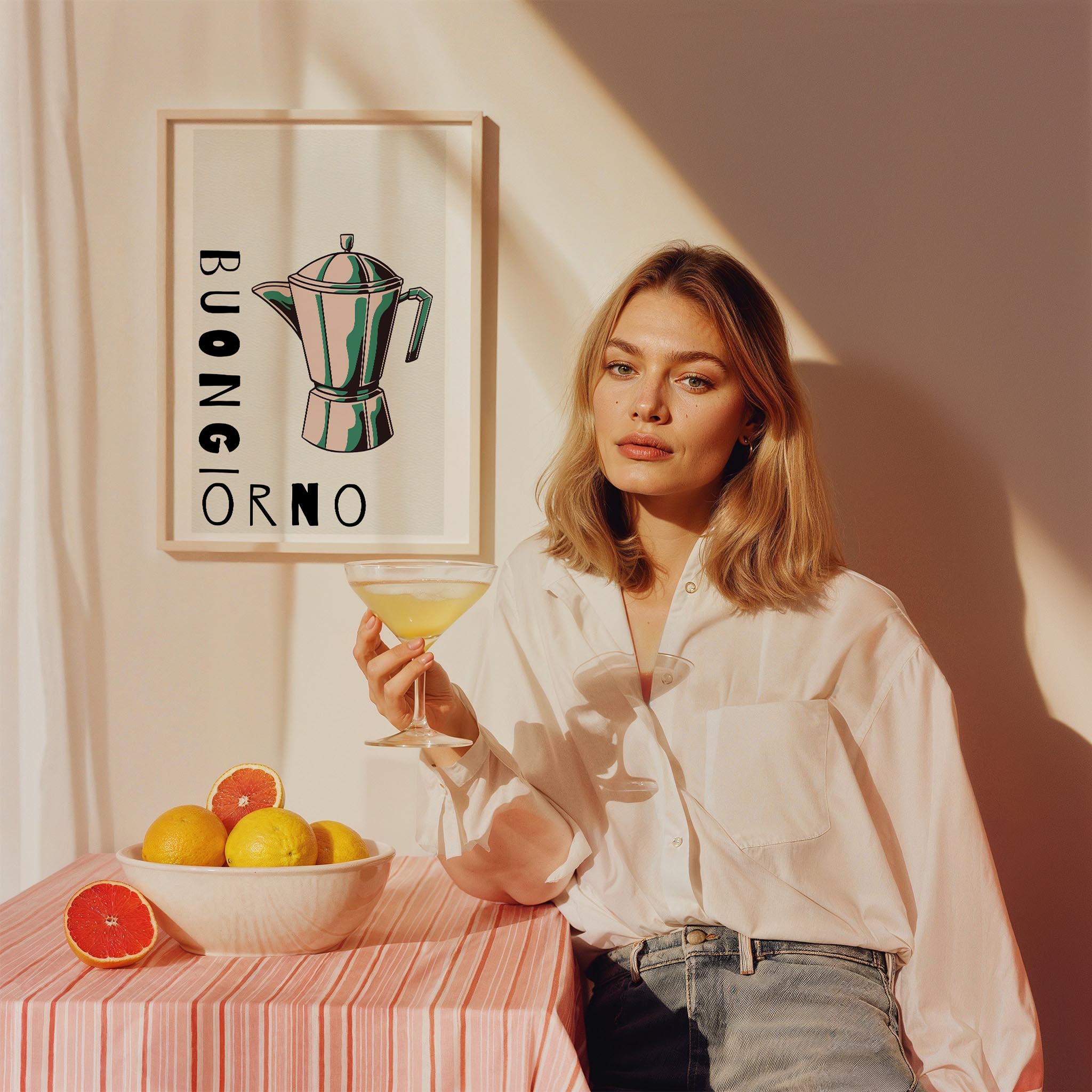 Buongiorno Espresso Tipografi Mutfak Duvar Tablosu