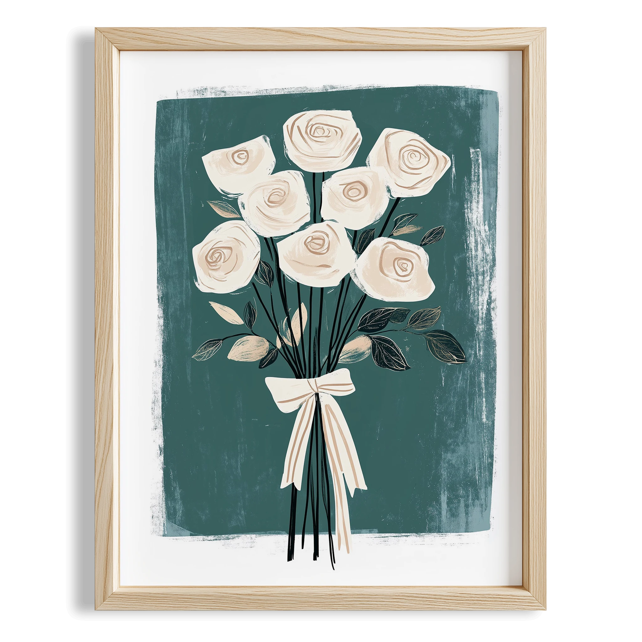 Çiçek Buketleri III - Beyaz Güller