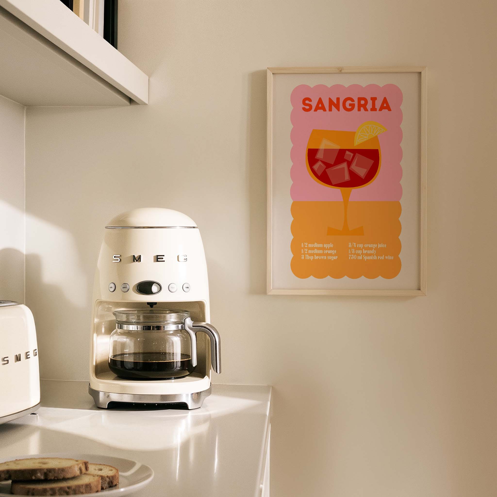 Sangria Kokteyller Mutfak Duvar Tablosu