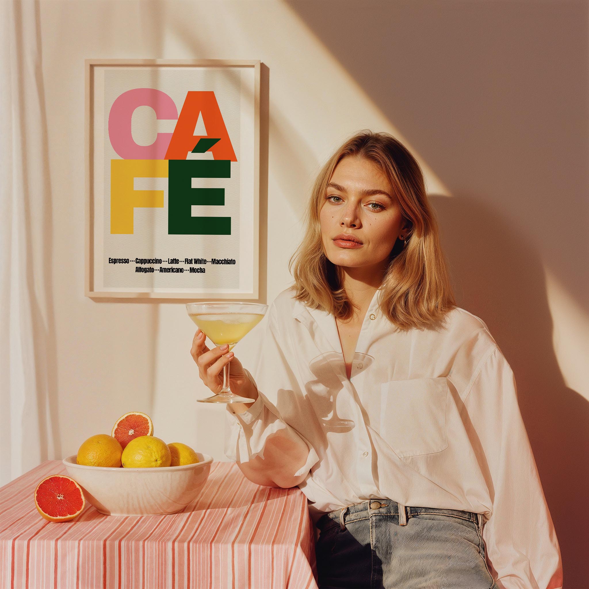 Cafe Tipografi Mutfak Duvar Tablosu