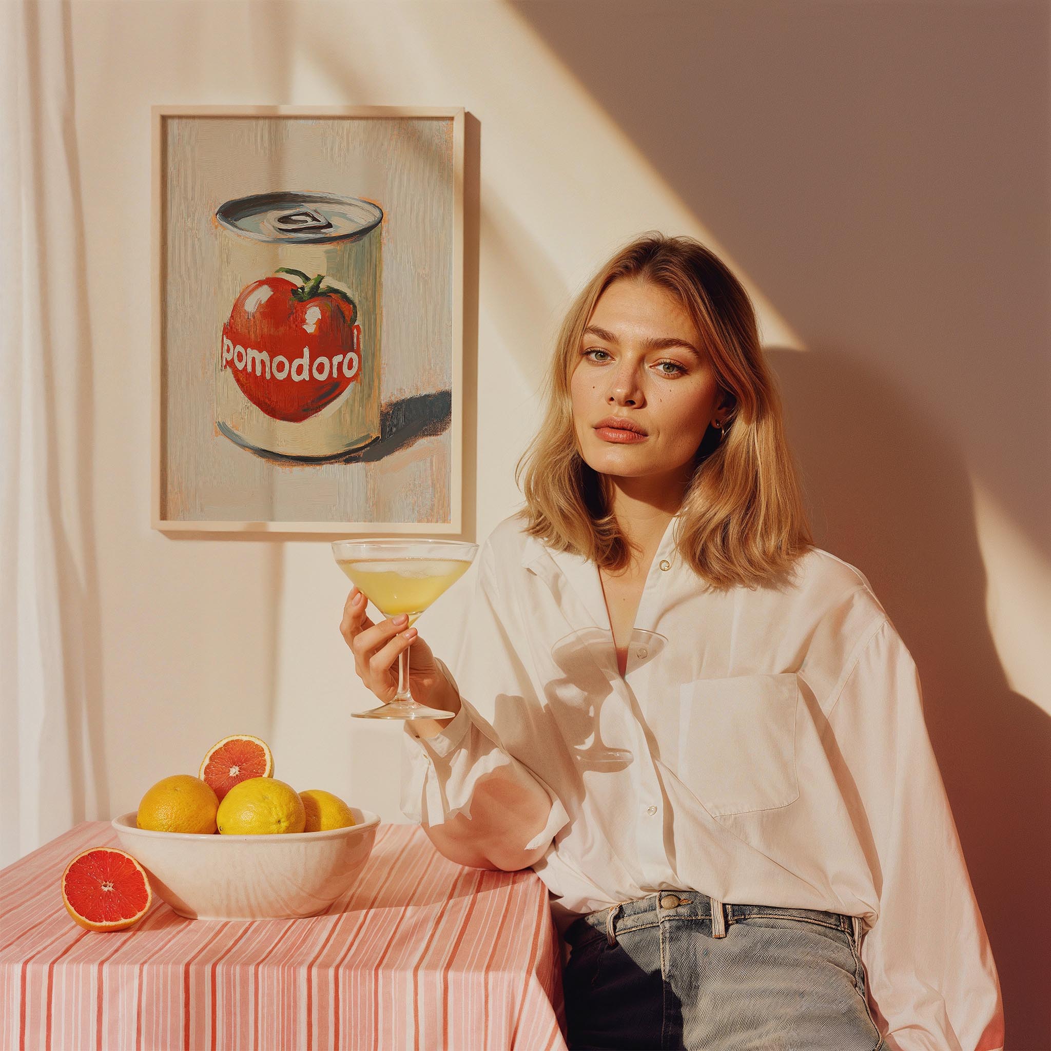 Pomodoro Salça Konservesi İtalyan Stil Mutfak Duvar Tablosu