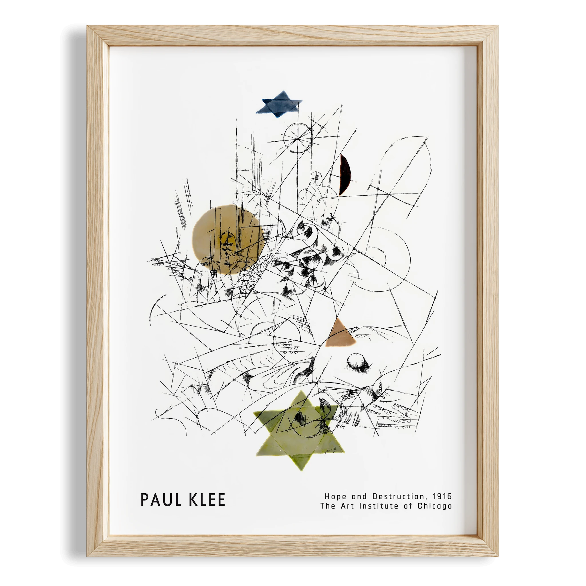 Paul Klee Umut ve Yıkım 1916 Suluboya I Duvar Tablosu