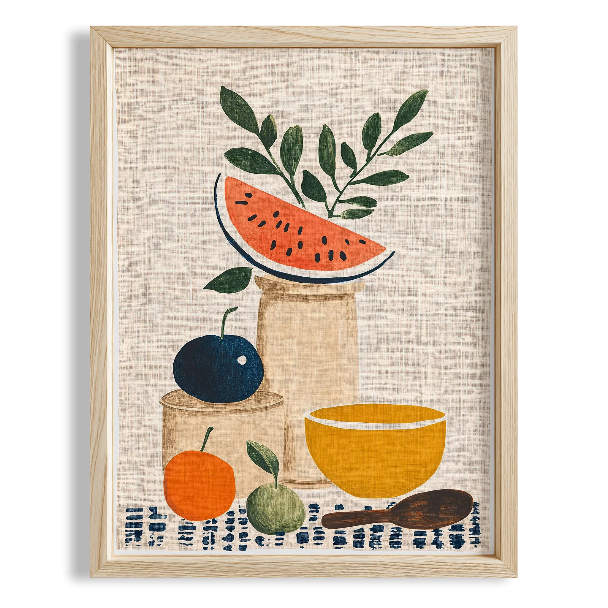 Meyve Sofrası Minimalist Mutfak Duvar Tablosu