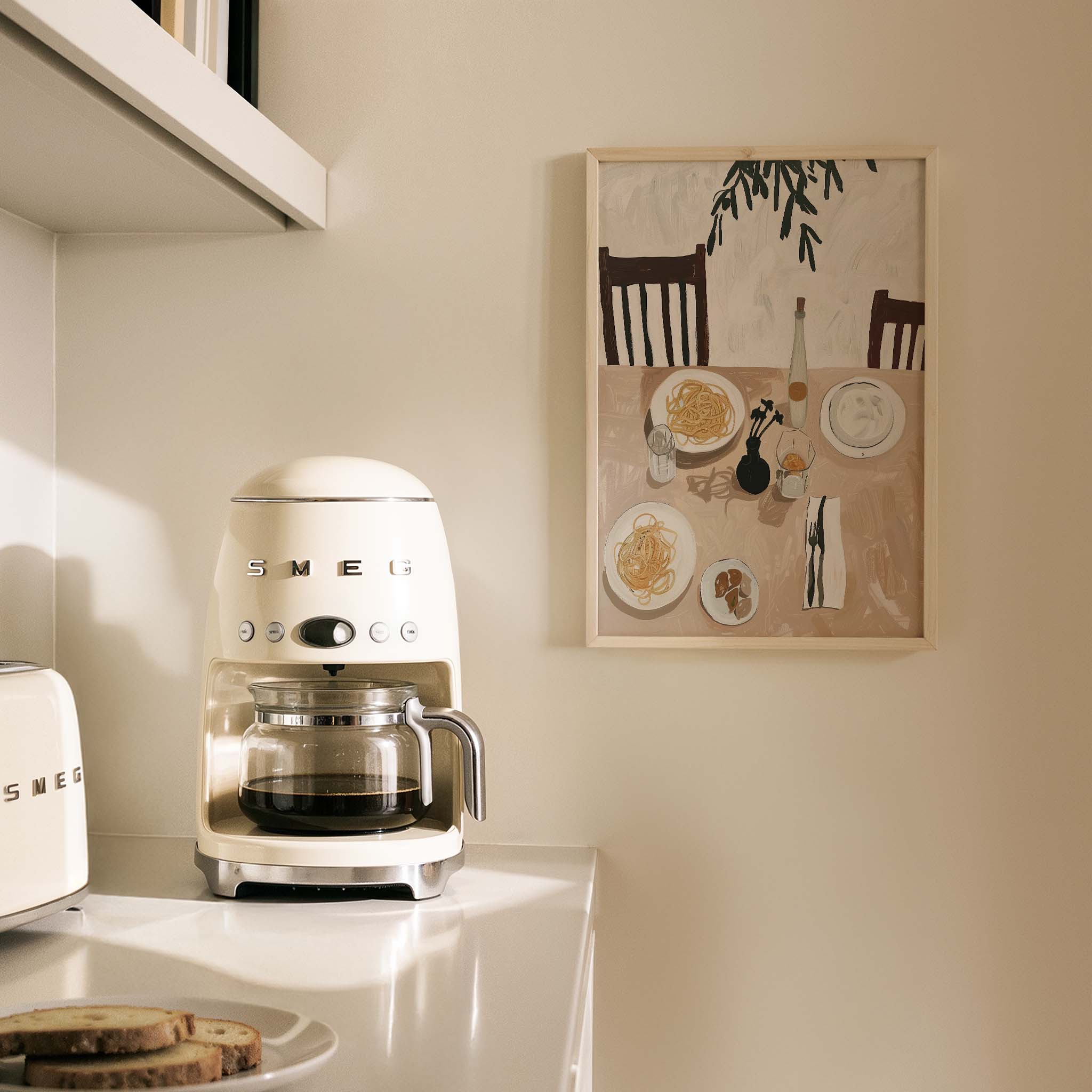 Amalfi Balkon Manzarası Akdeniz İtalya Koleksiyonu Mutfak Duvar Tablosu