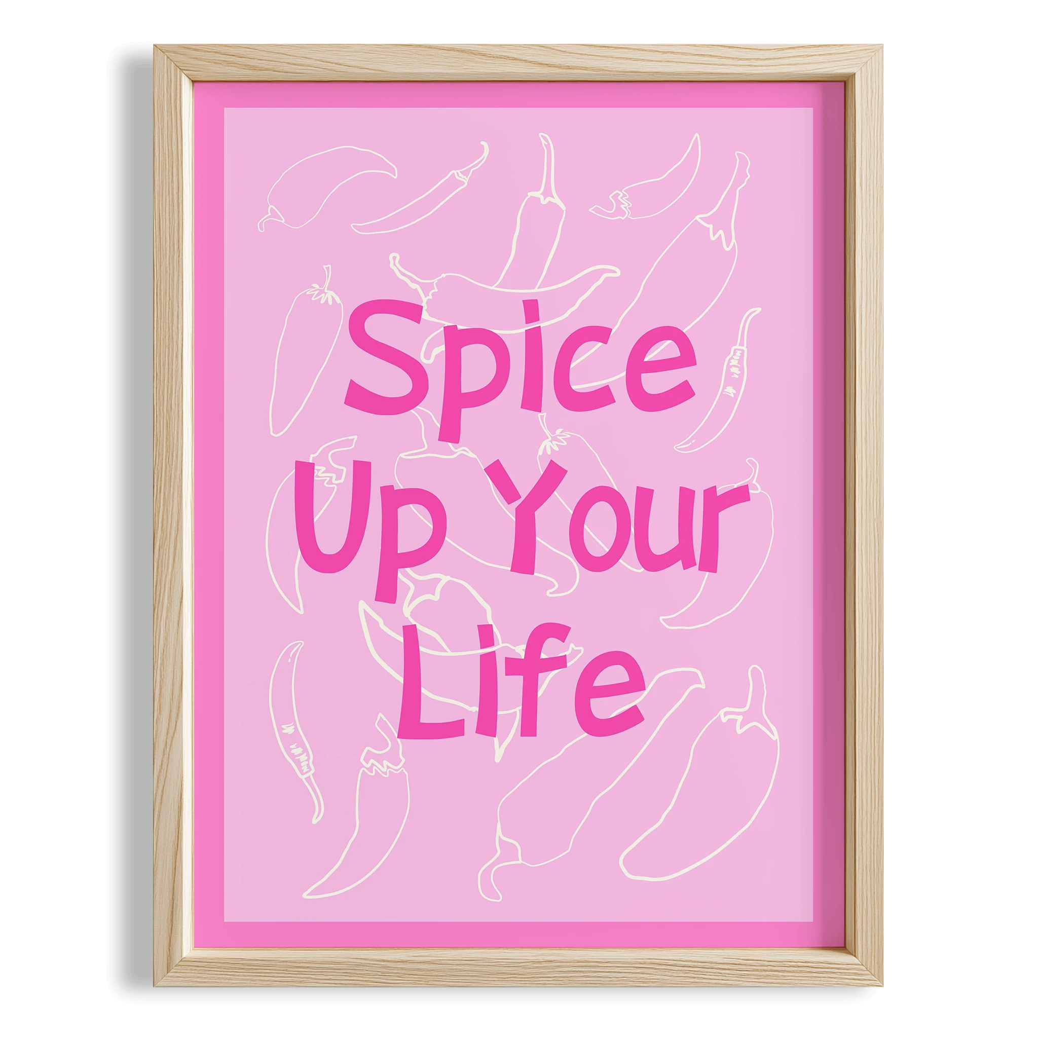 Spice Up Your Life Minimal Çizimler Mutfak Duvar Tablosu II