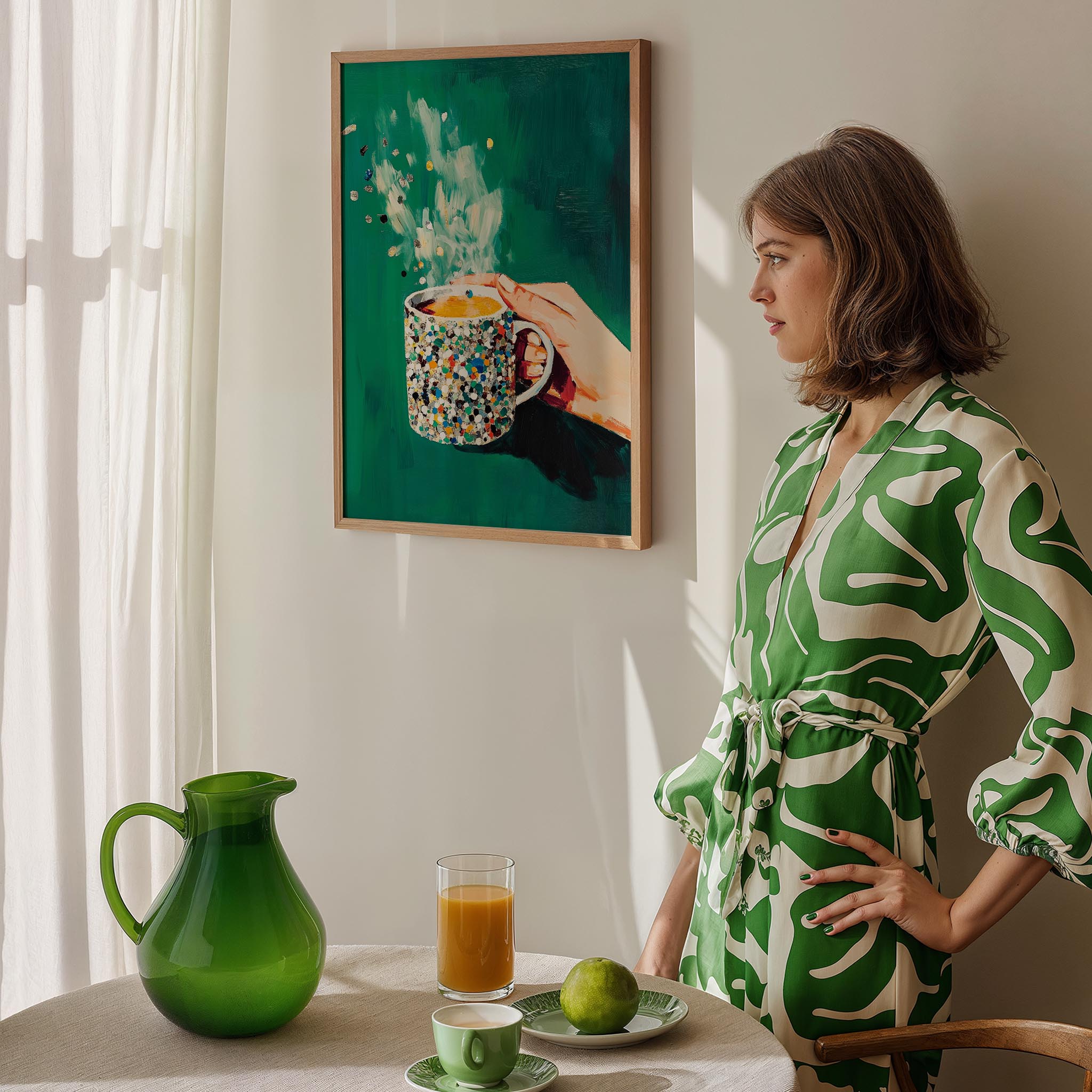 Kahve Fincanı V - Mozaik Zümrüt