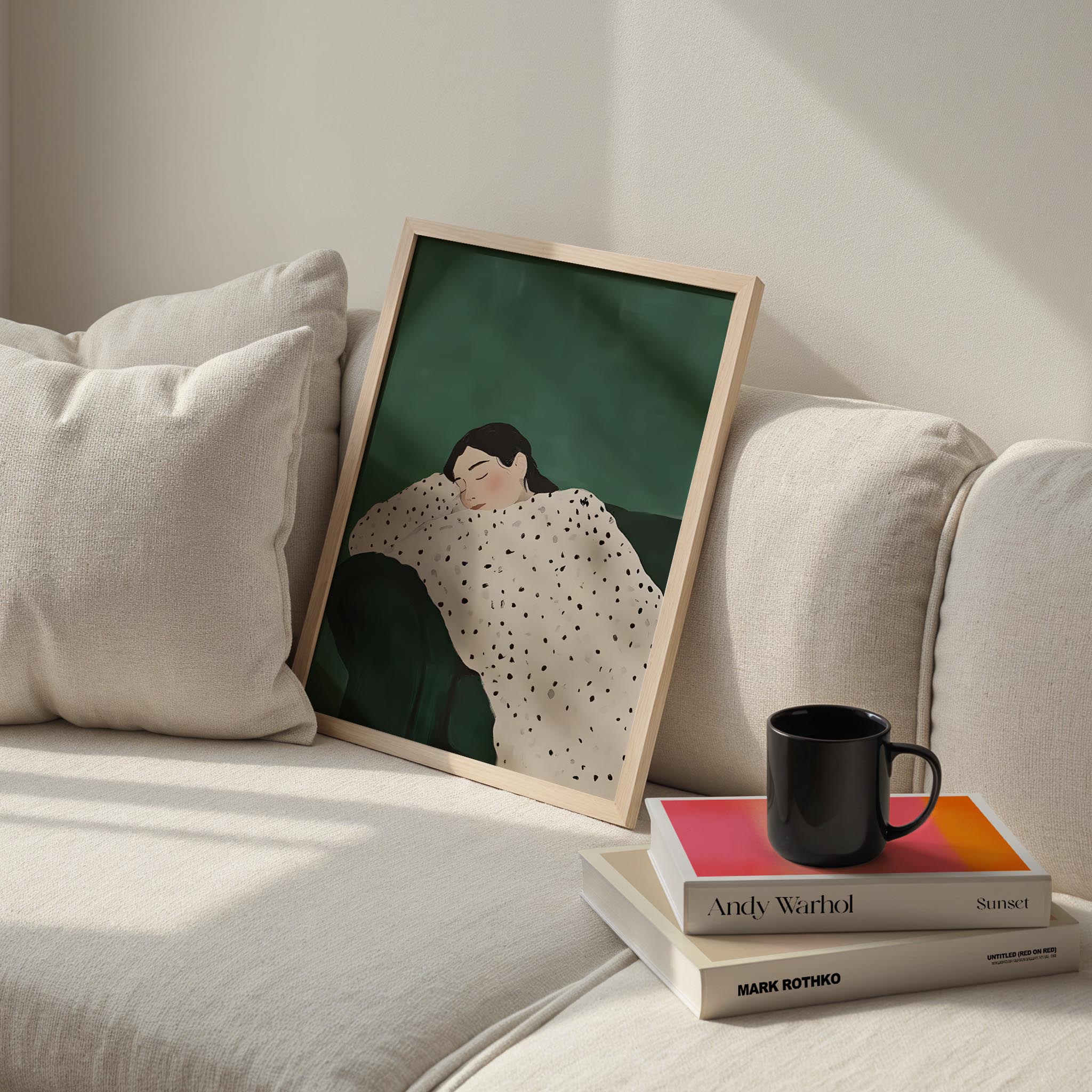 Puantiyeli Dinlenme I - Yeşil Koltuk