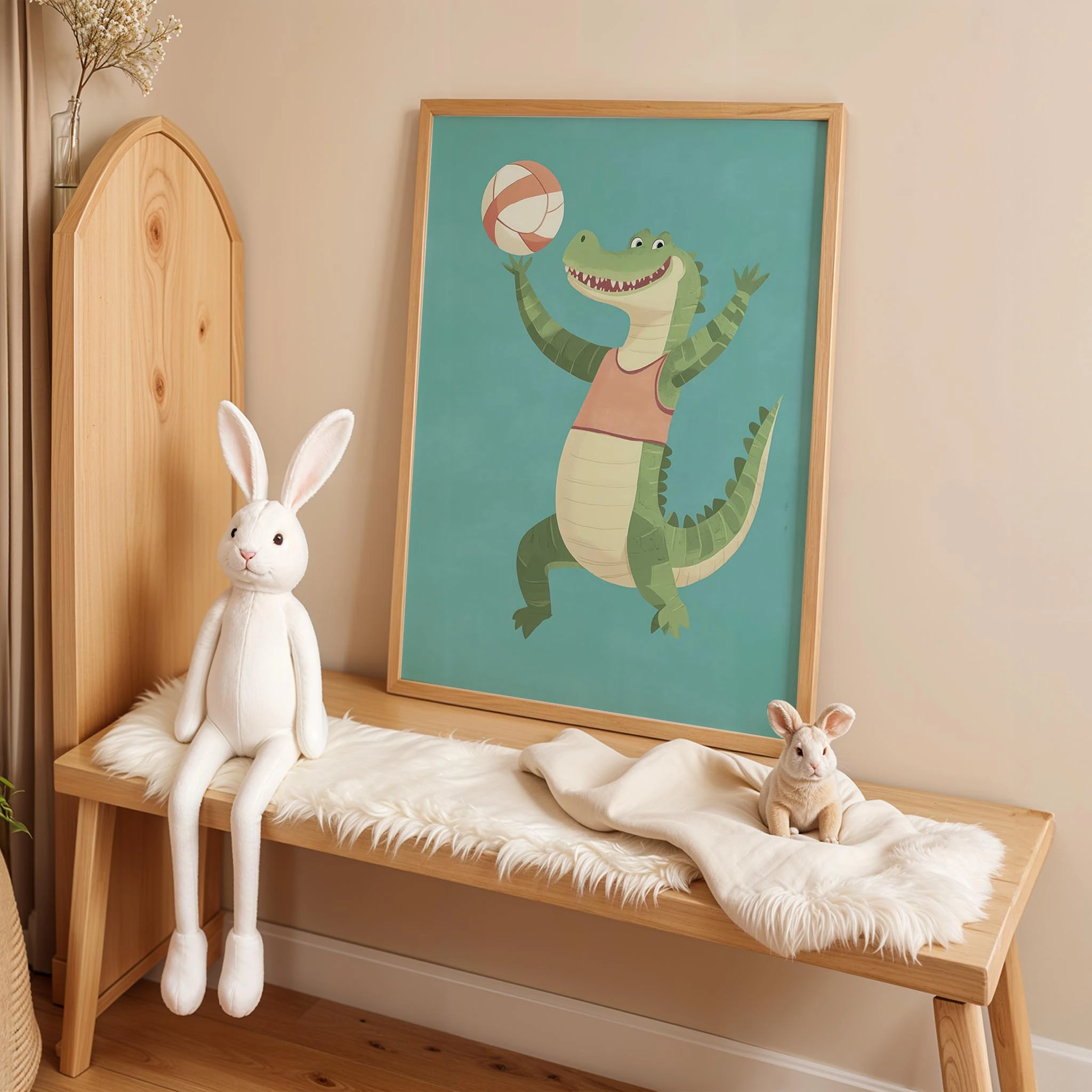 Voleybolcu Timsah - Mavi Fon