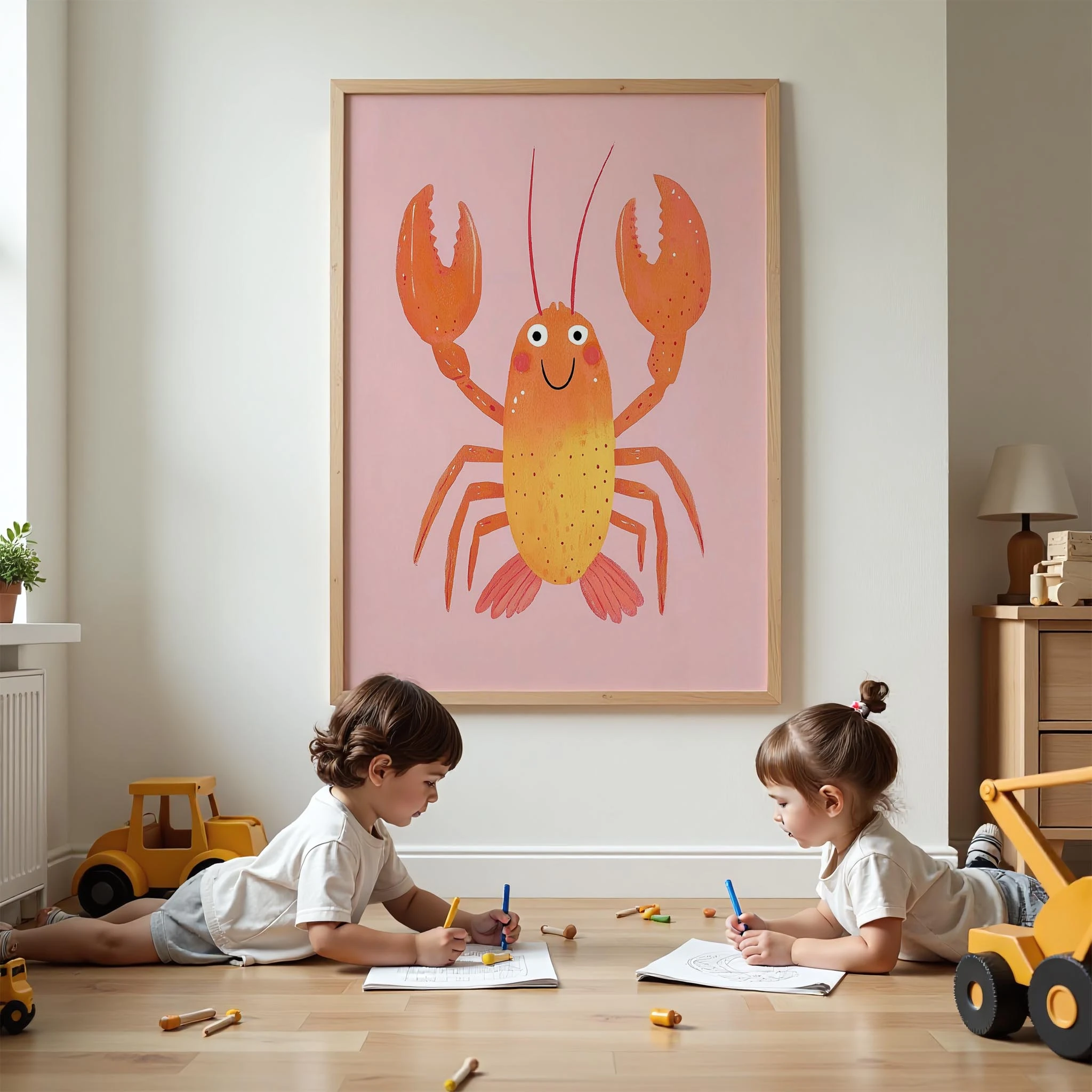 Sevimli Istakoz - Pembe Fon