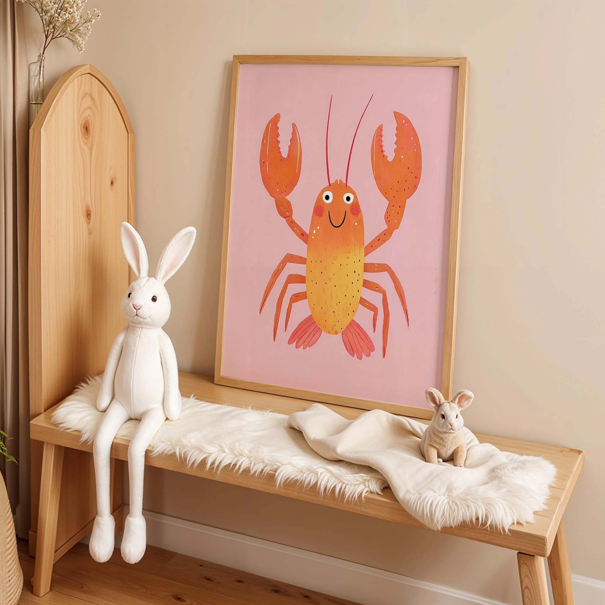 Sevimli Istakoz - Pembe Fon