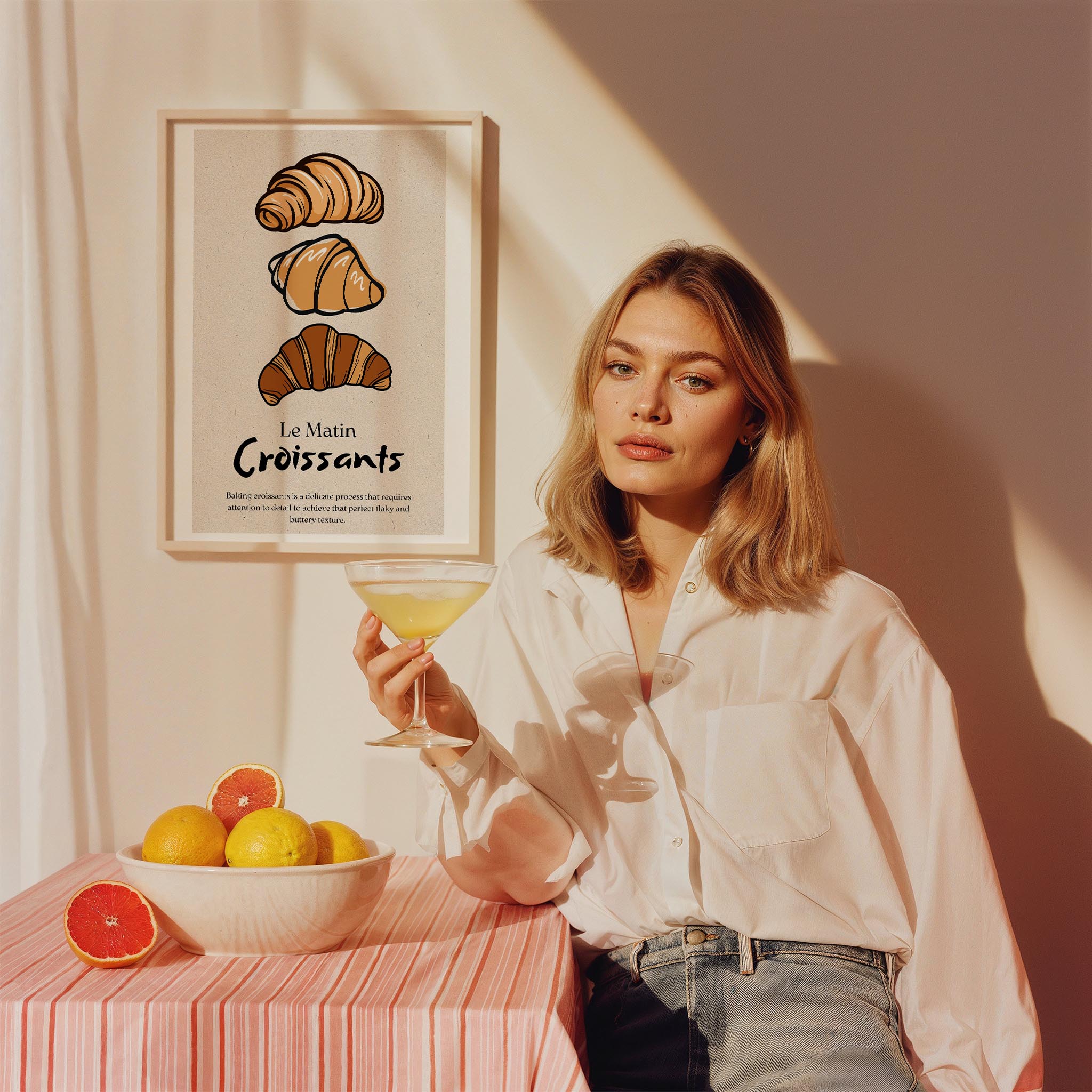 Kruvasan Tatlılar Mutfak Duvar Tablosu