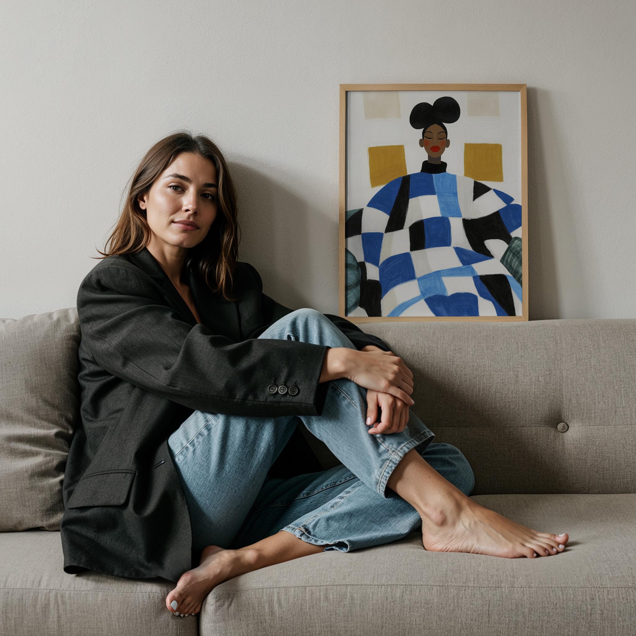 Kadın Portre XXXIII - Geometrik