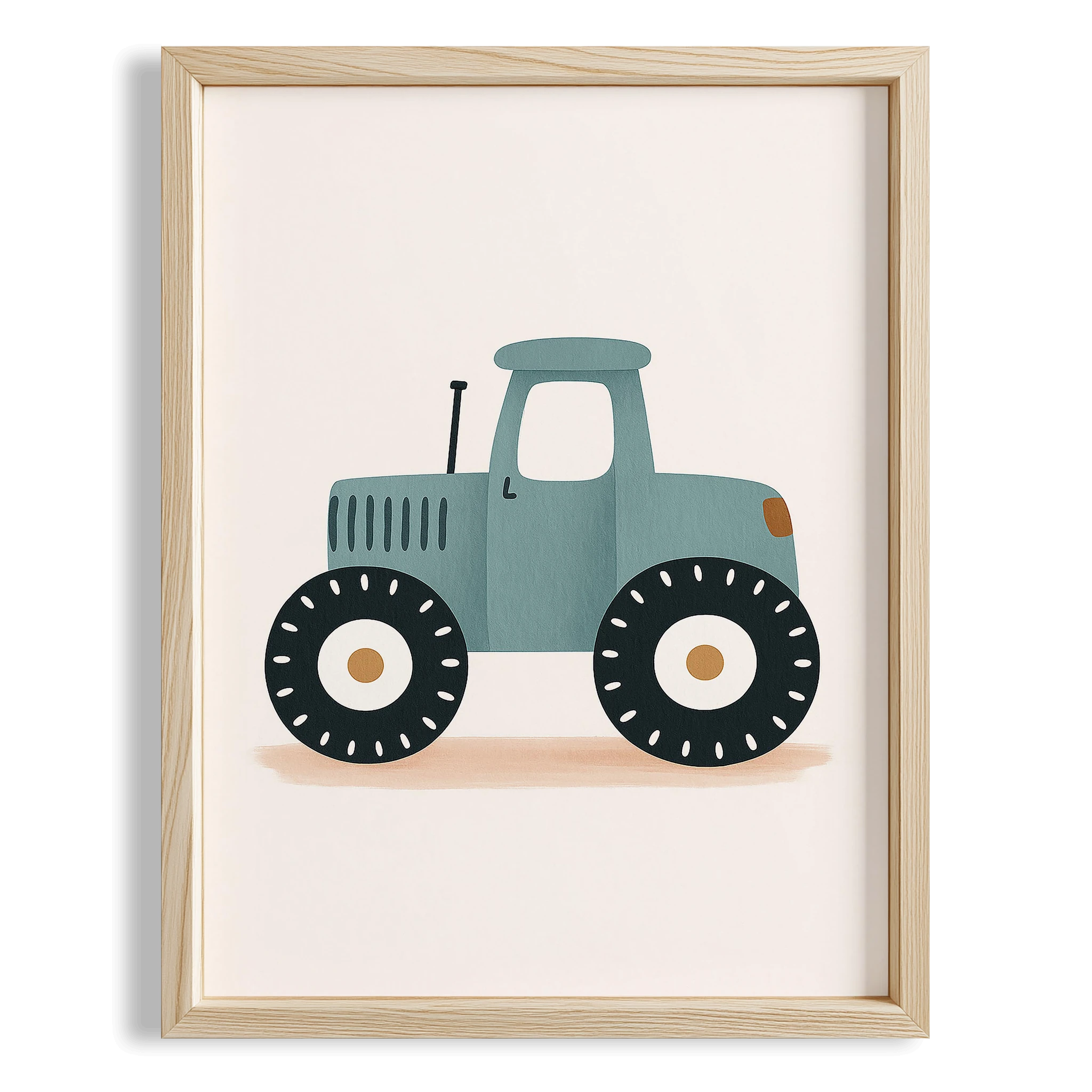 Traktör Araba Temalı Erkek Çocuk Odası Ahşap Tablo