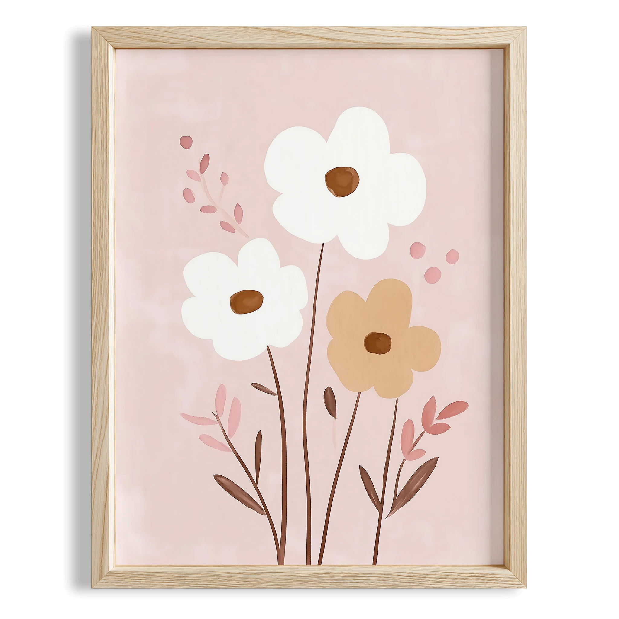 Bohem Çiçek Tarlası Kız Çocuk Odası Ahşap Tablo