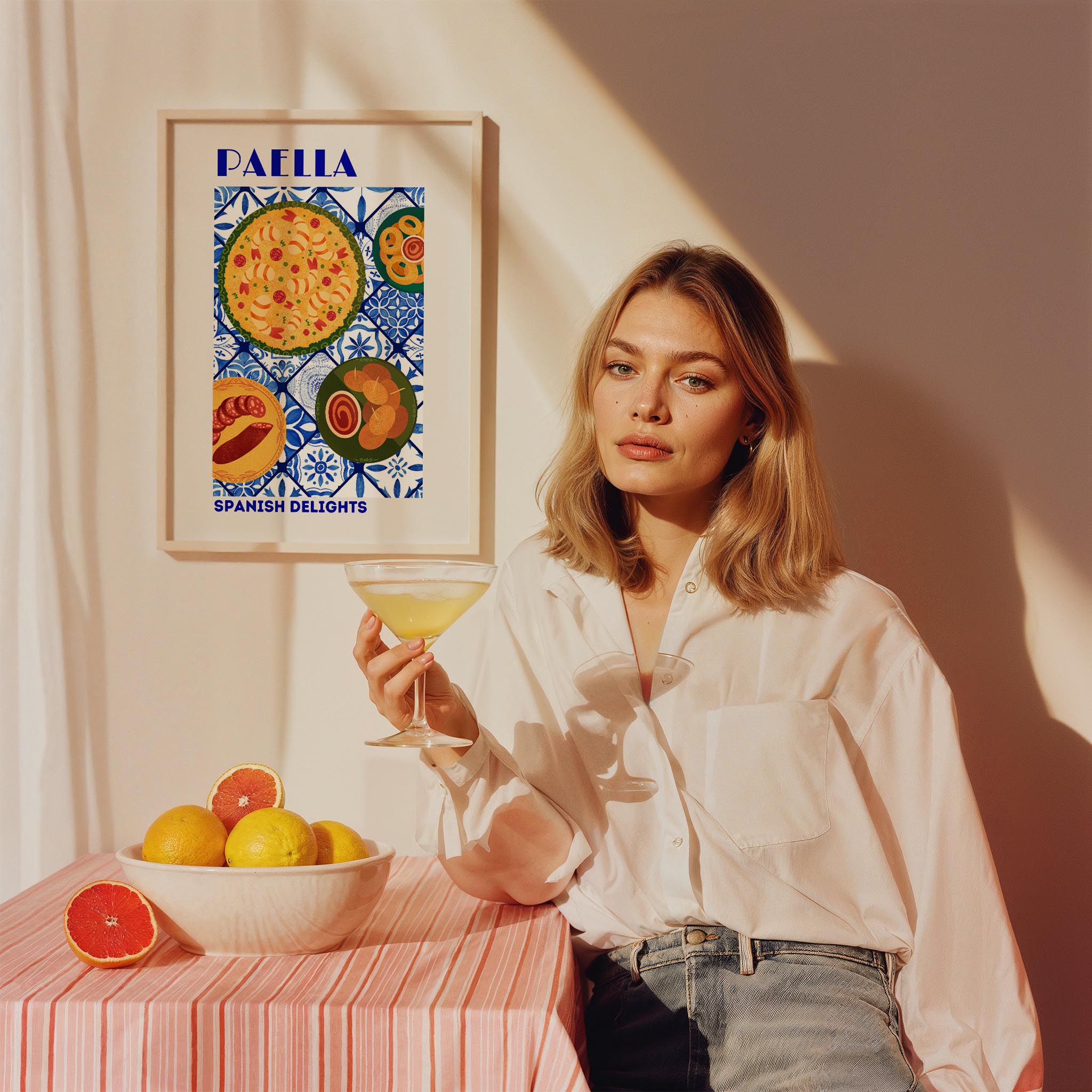 Paella Akdeniz İspanya Koleksiyonu Mutfak Duvar Tablosu