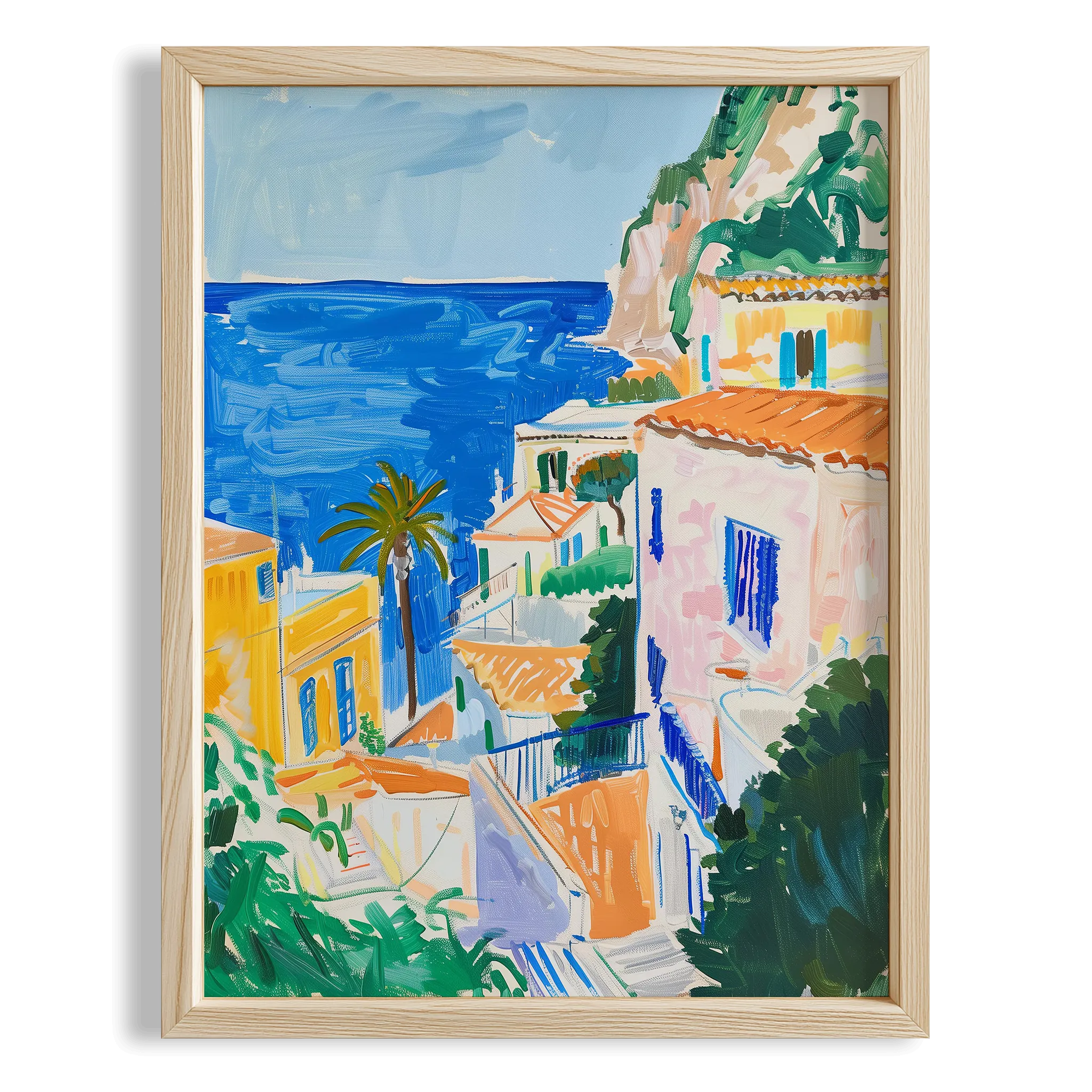 Positano Sahil Evleri Akdeniz İtalya Koleksiyonu Mutfak Duvar Tablosu