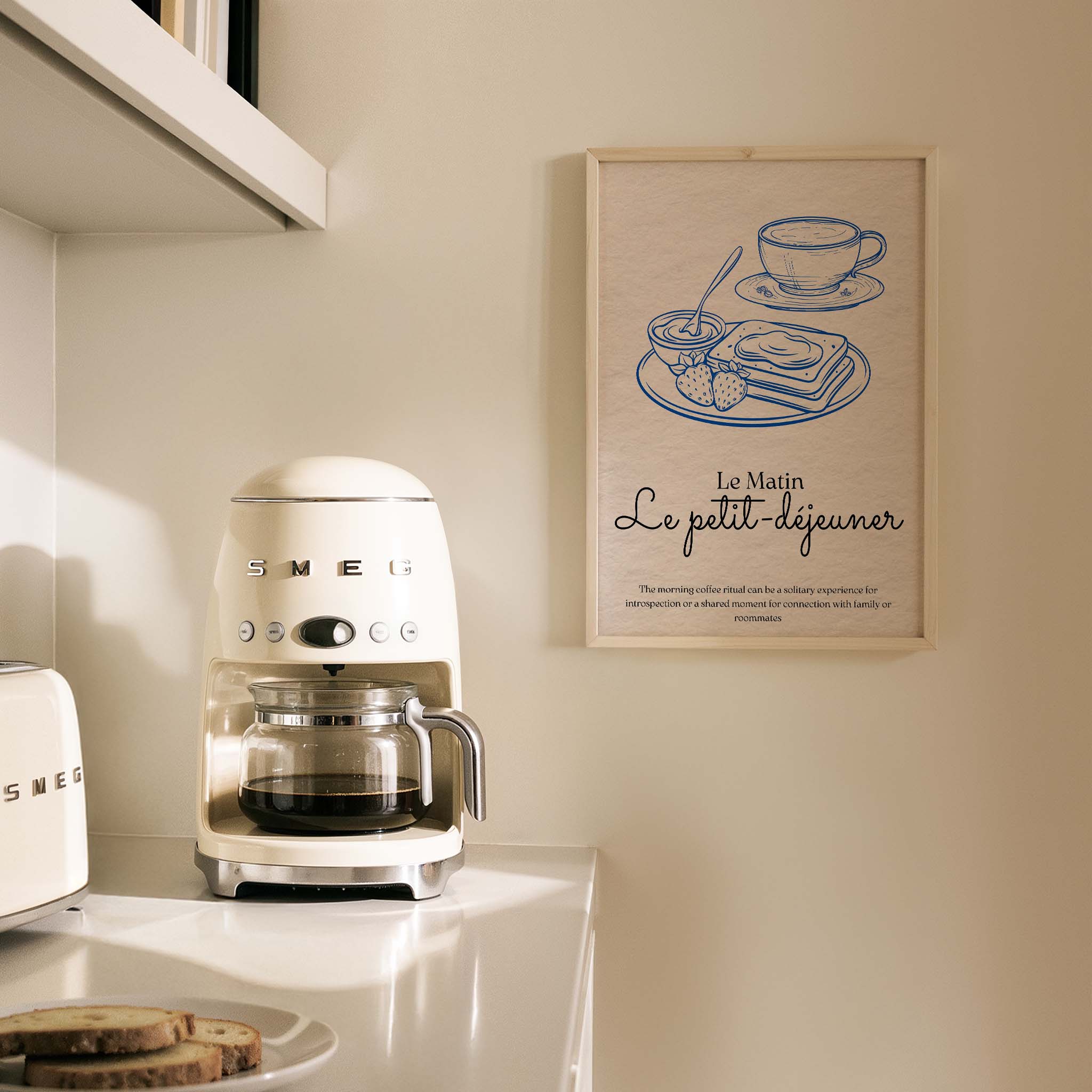 Le Matin Petit Déjeuner Fransız Sabah Koleksiyonu Mutfak Duvar Tablosu