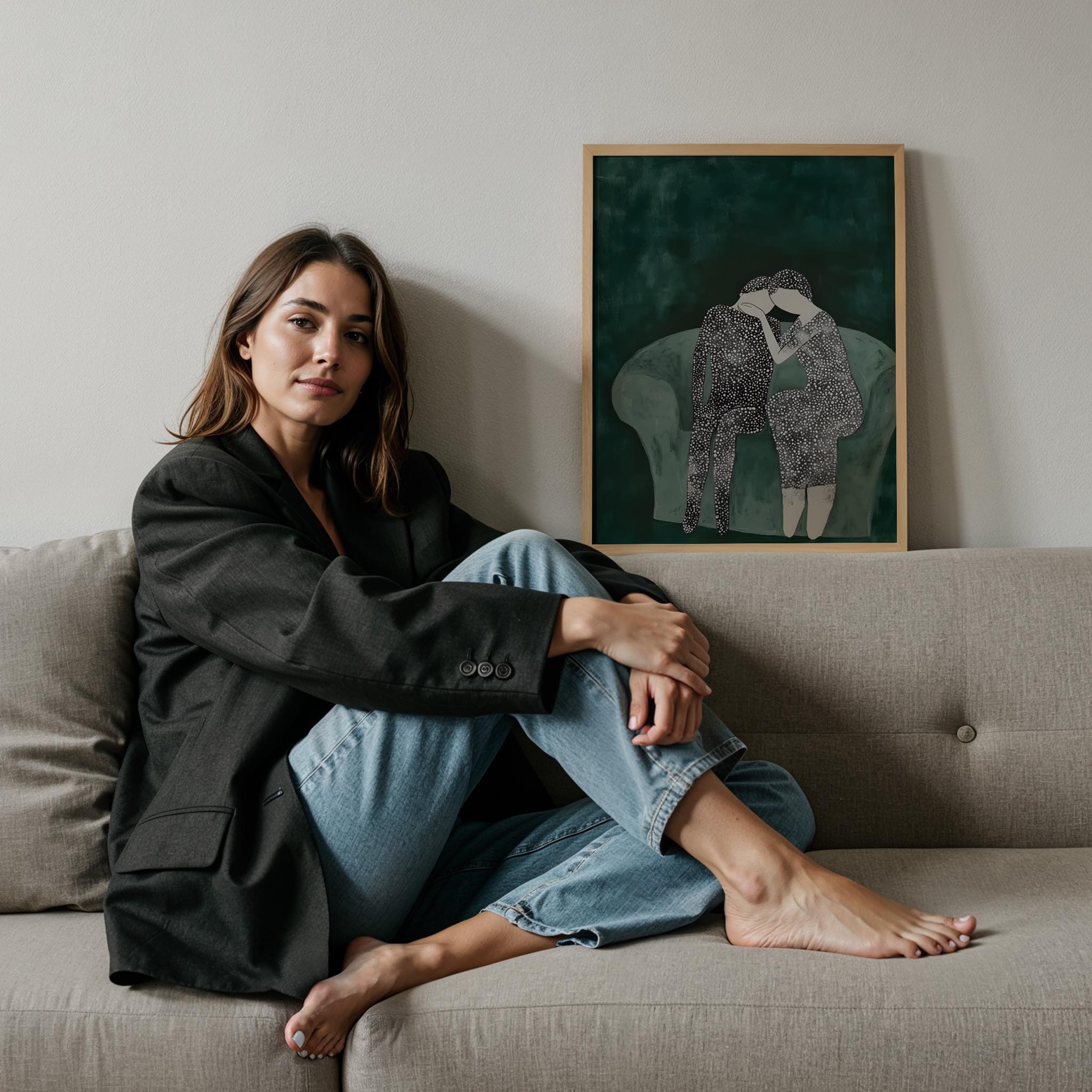 Erkek Portre II - Gri Takım