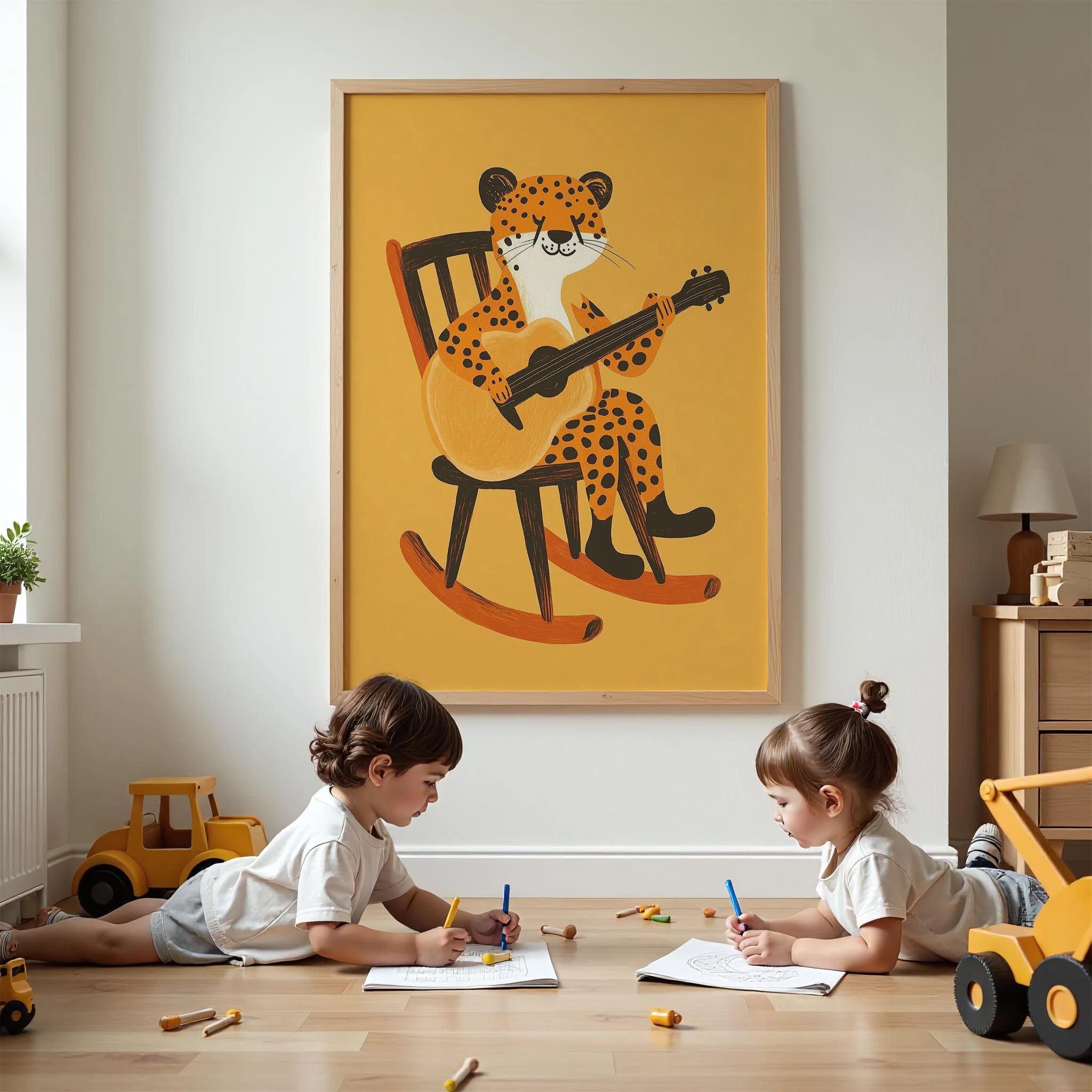 Gitarist Leopar - Sarı Fon