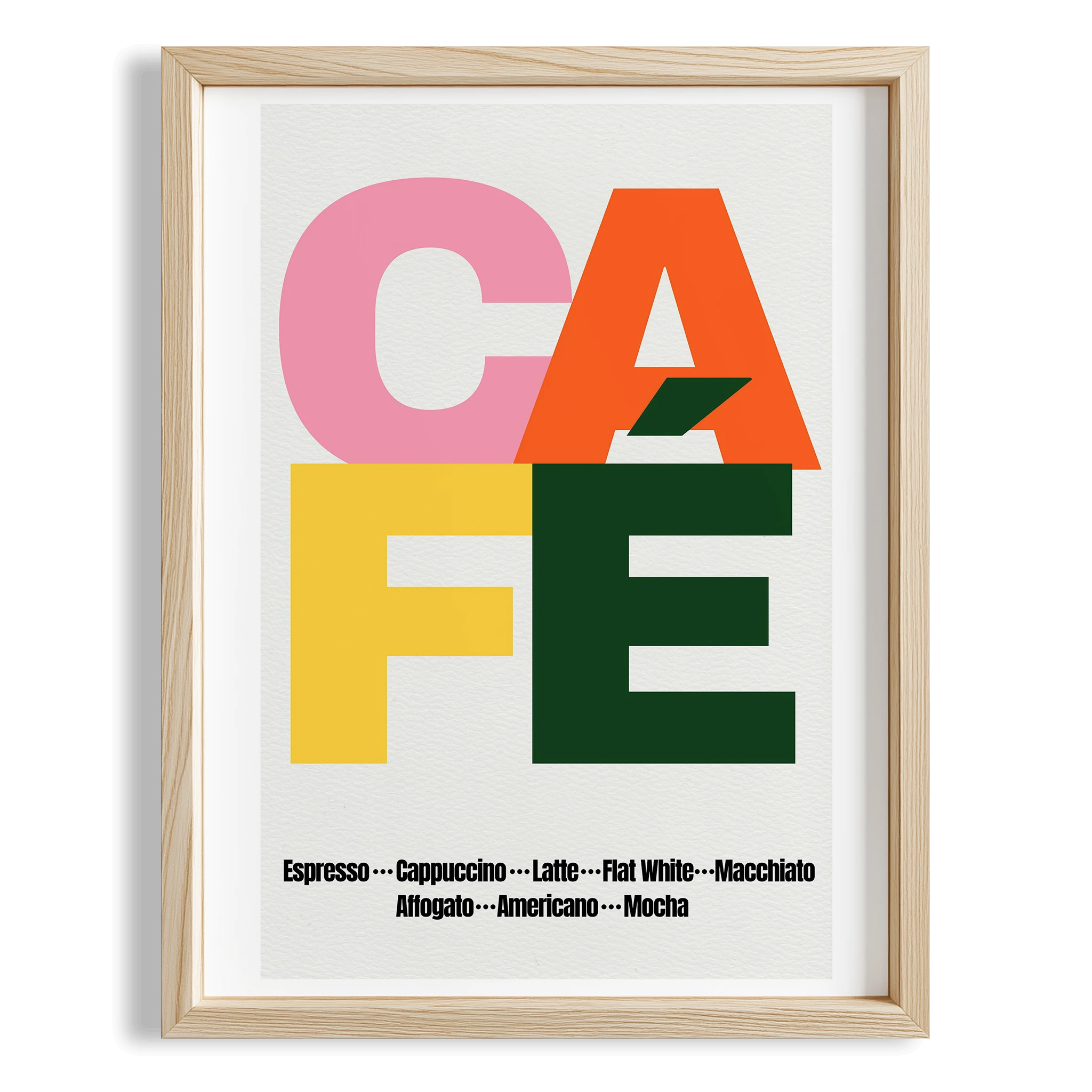 Cafe Tipografi Mutfak Duvar Tablosu