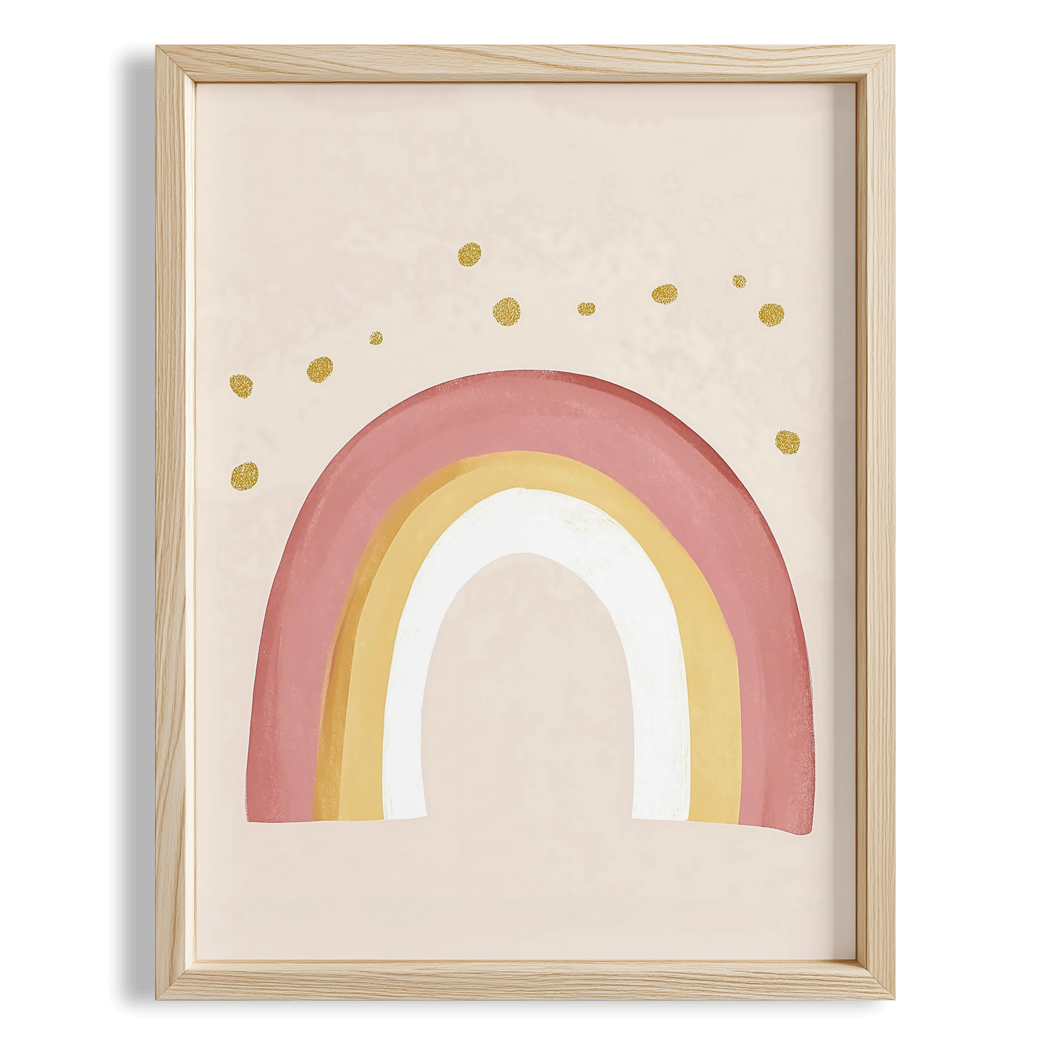 Tatlı Gökkuşağı - Bohem Kız Çocuk Odası Ahşap Tablo