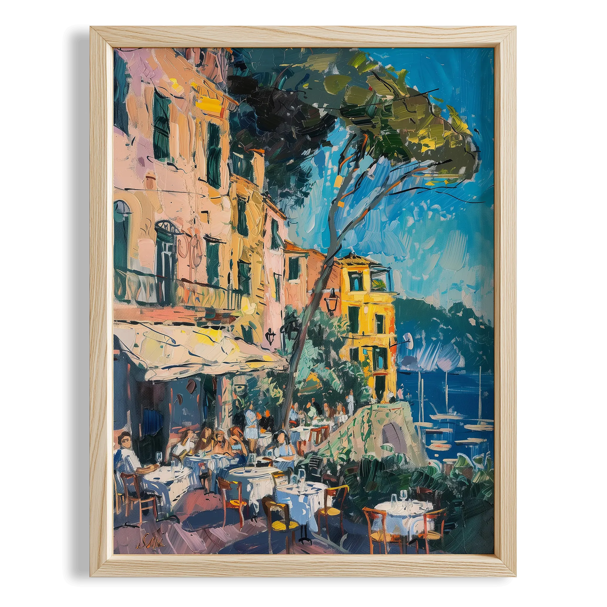 Amalfi Sokakları Akdeniz İtalya Koleksiyonu Mutfak Duvar Tablosu