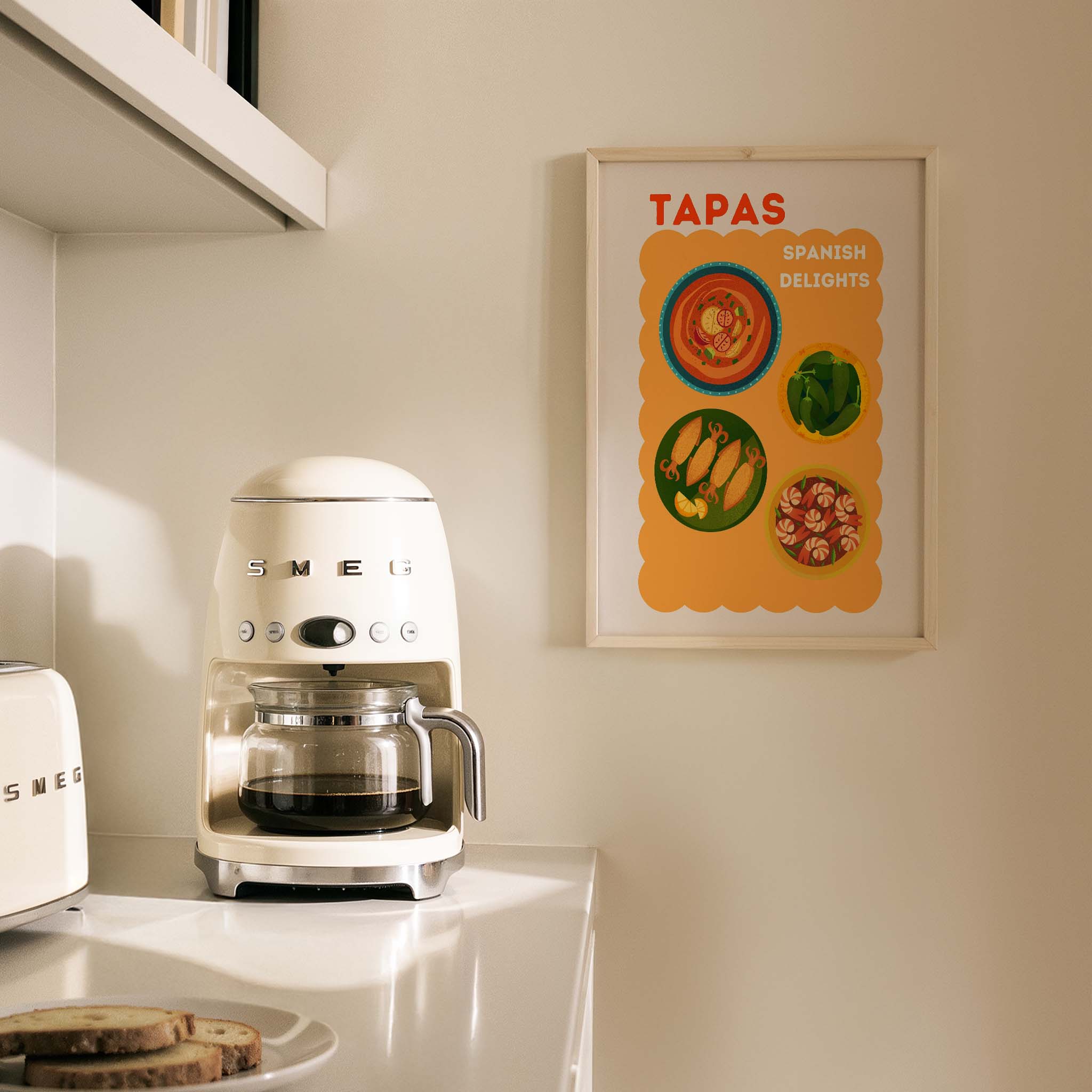 Tapas Akdeniz İspanya Koleksiyonu Mutfak Duvar Tablosu