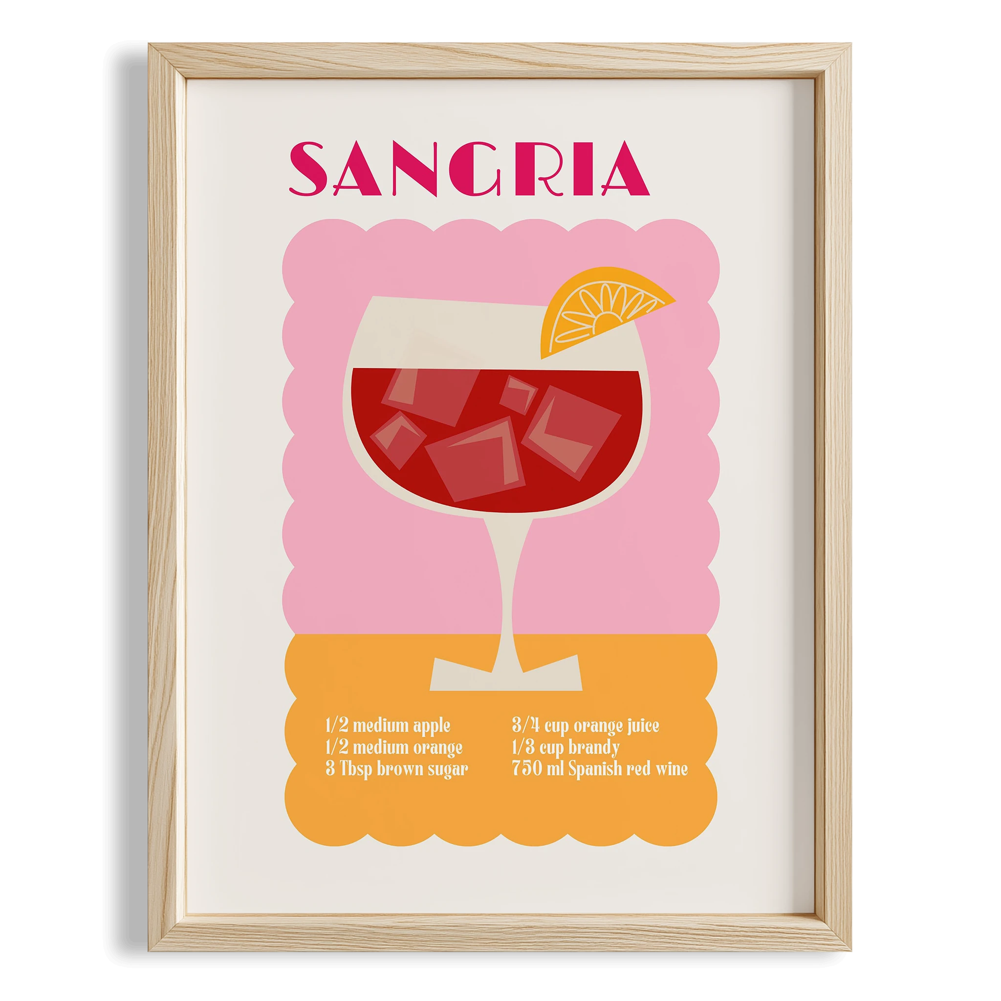 Sangria Akdeniz Kokteyller Mutfak Duvar Tablosu