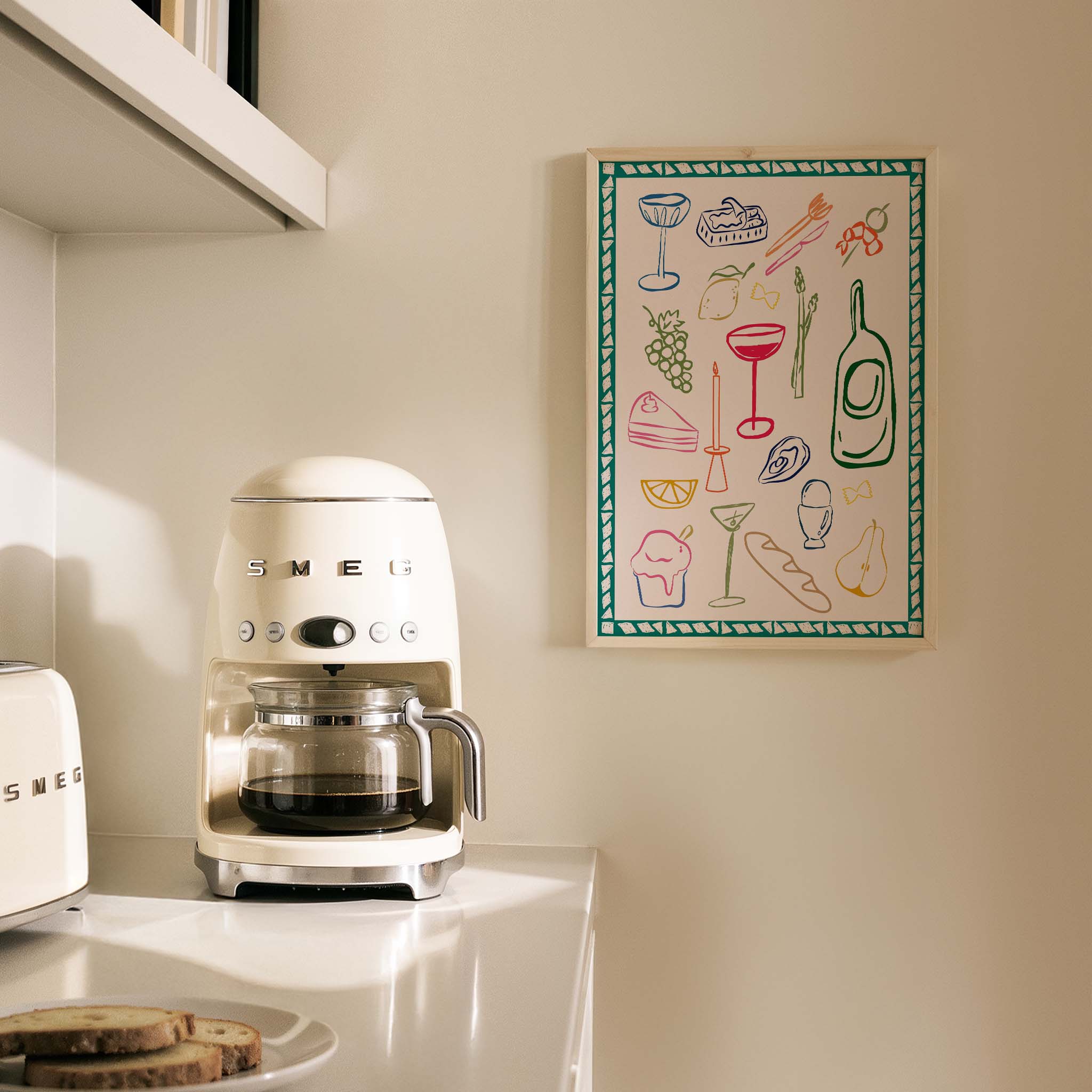 French Aperitif Akdeniz Fransız Koleksiyonu Mutfak Duvar Tablosu