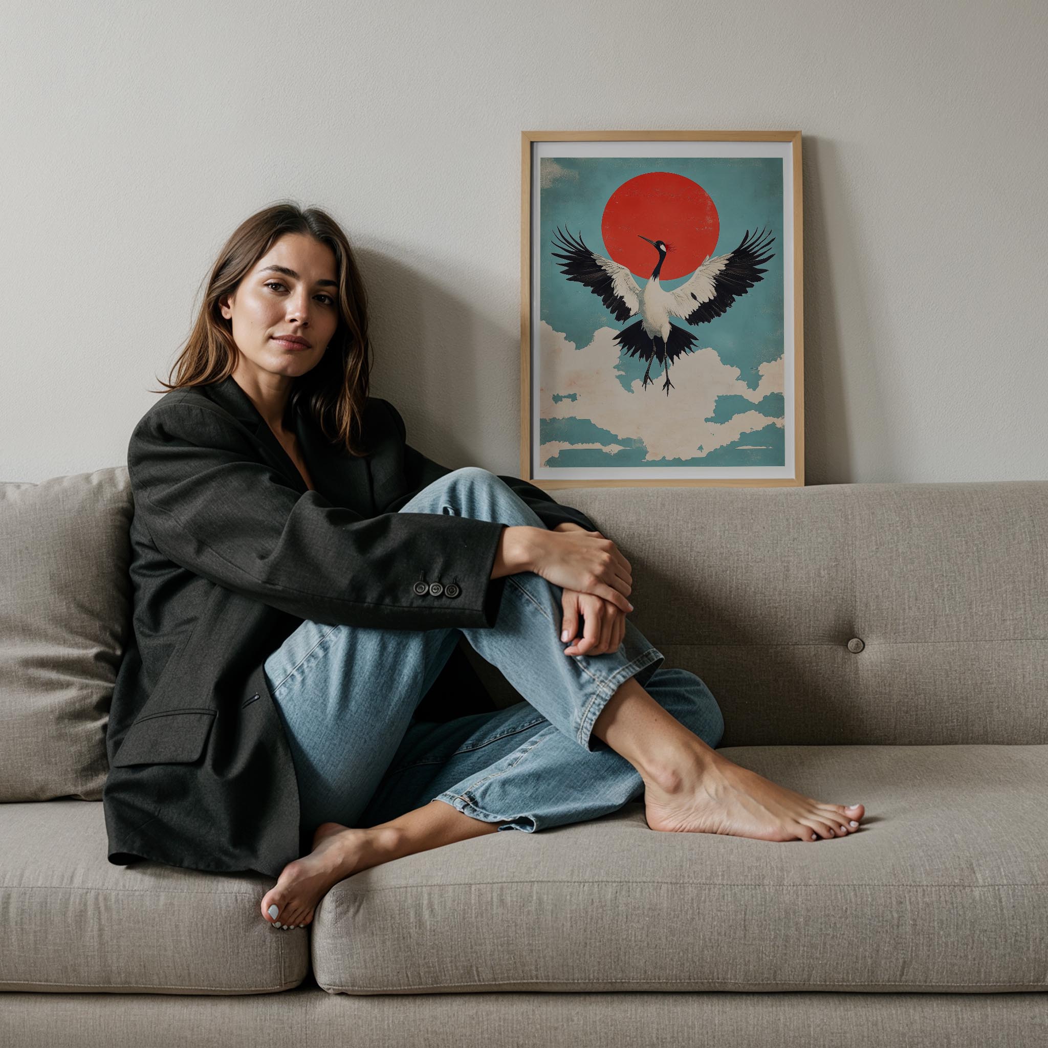 Bulutlarla Turna Kuşu